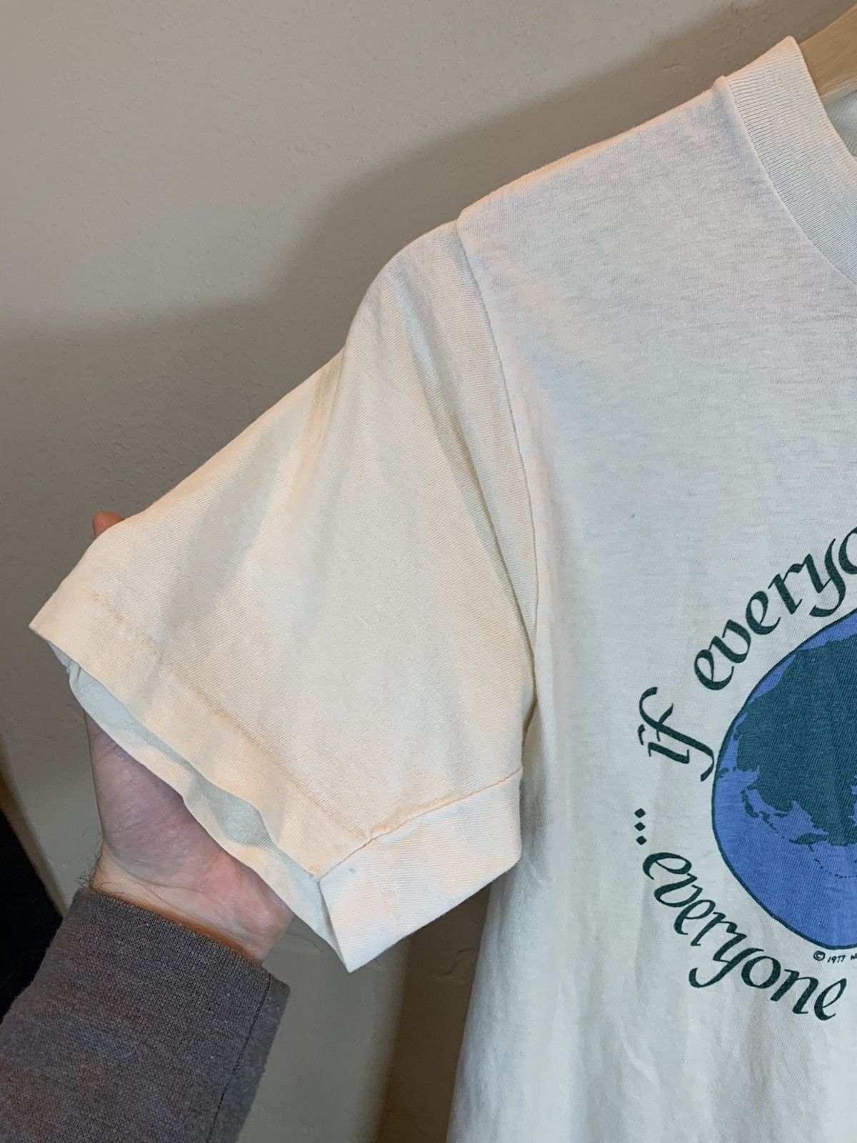 Vintage RARE Vintage 70’s If Everyone Ate Simply Everyone Eats Shirt Size US S / EU 44-46 / 1 - 4 Thumbnail