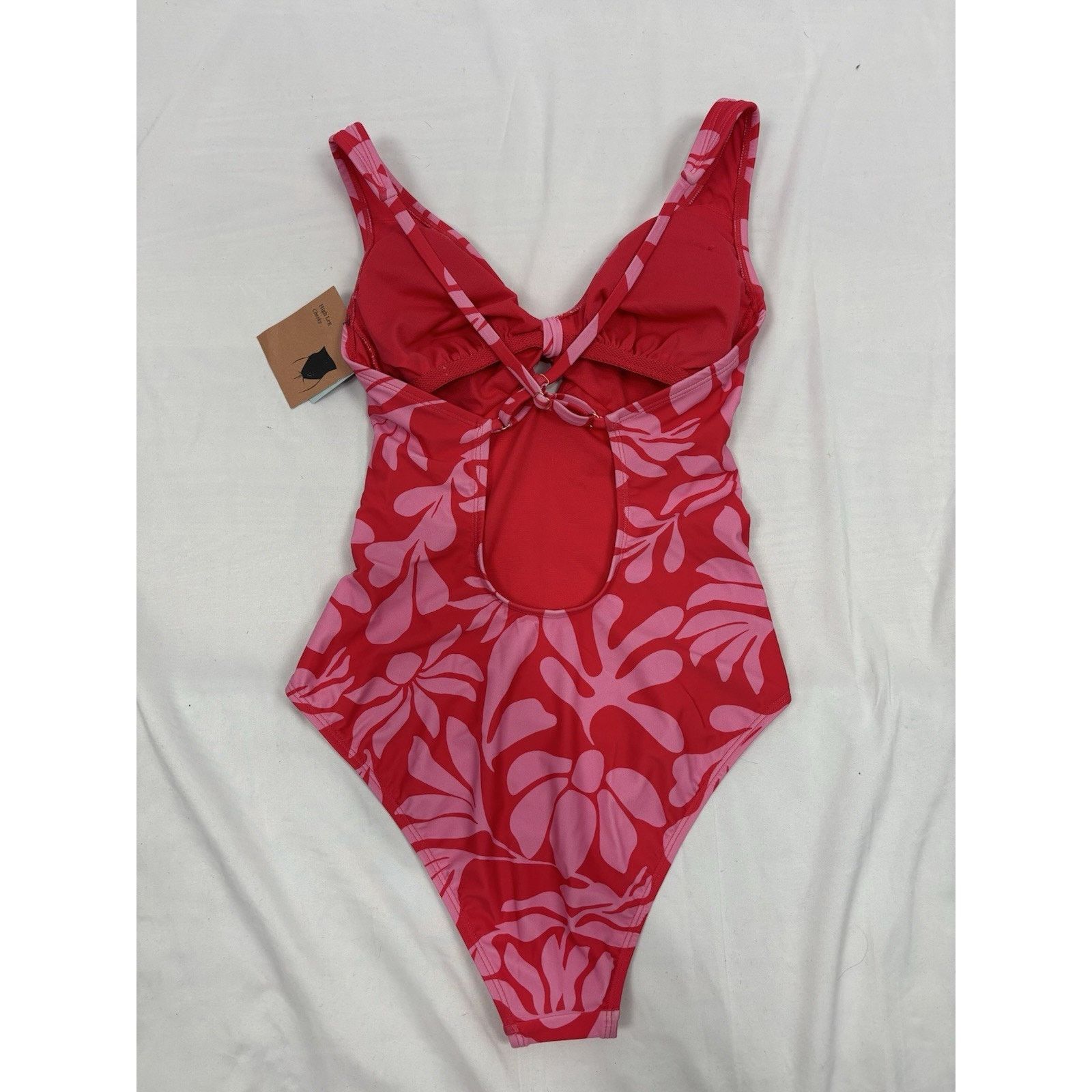 Target Basics Shade & Shore Red Pink High Leg Cheeky One Piece Swimsuit XS Size XS / US 0-2 / IT 36-38 - 9 Thumbnail