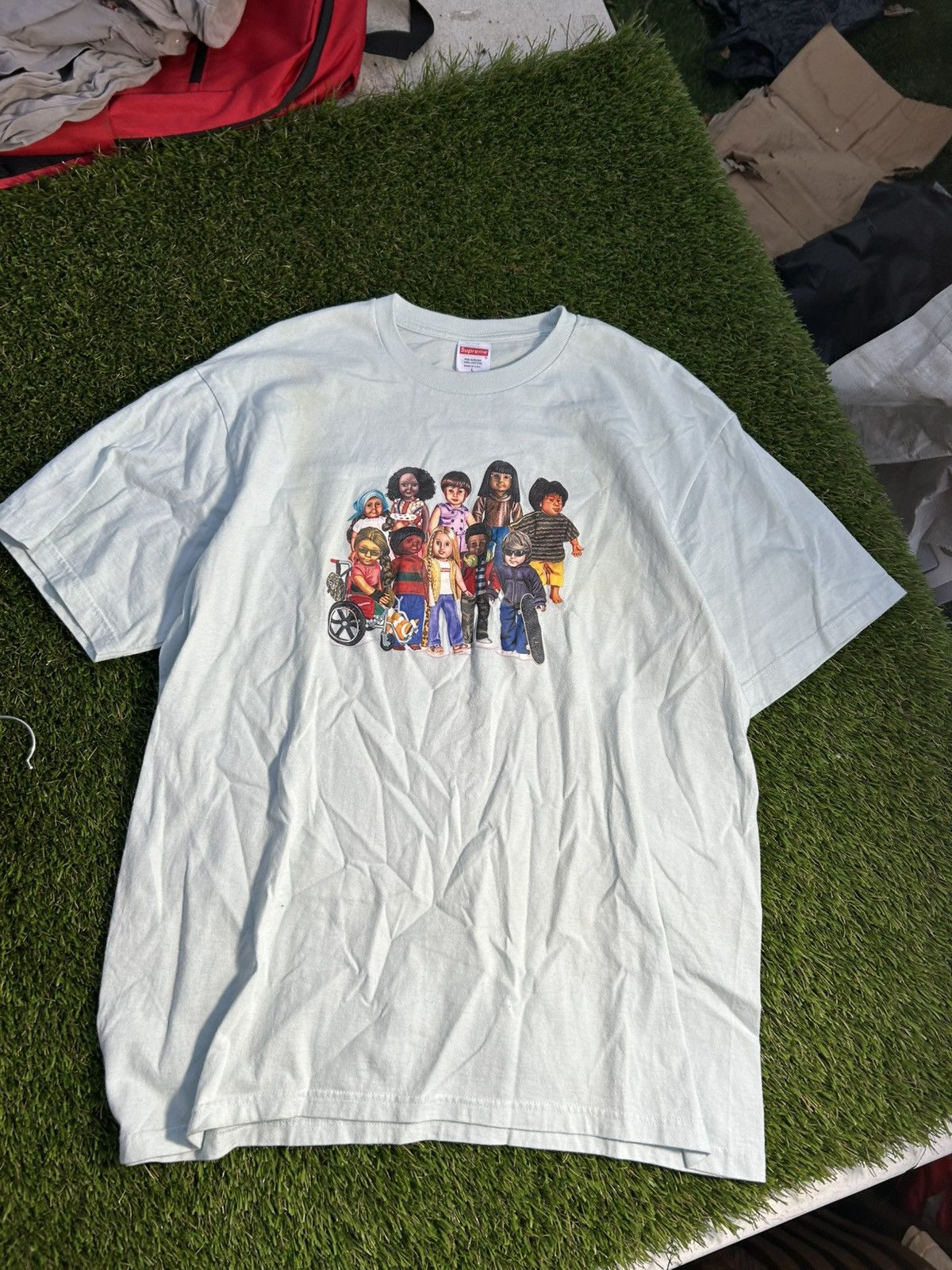 Supreme Supreme SS23 Children Doll Pale Blue Tee Size US L / EU 52-54 / 3 - 2 Thumbnail