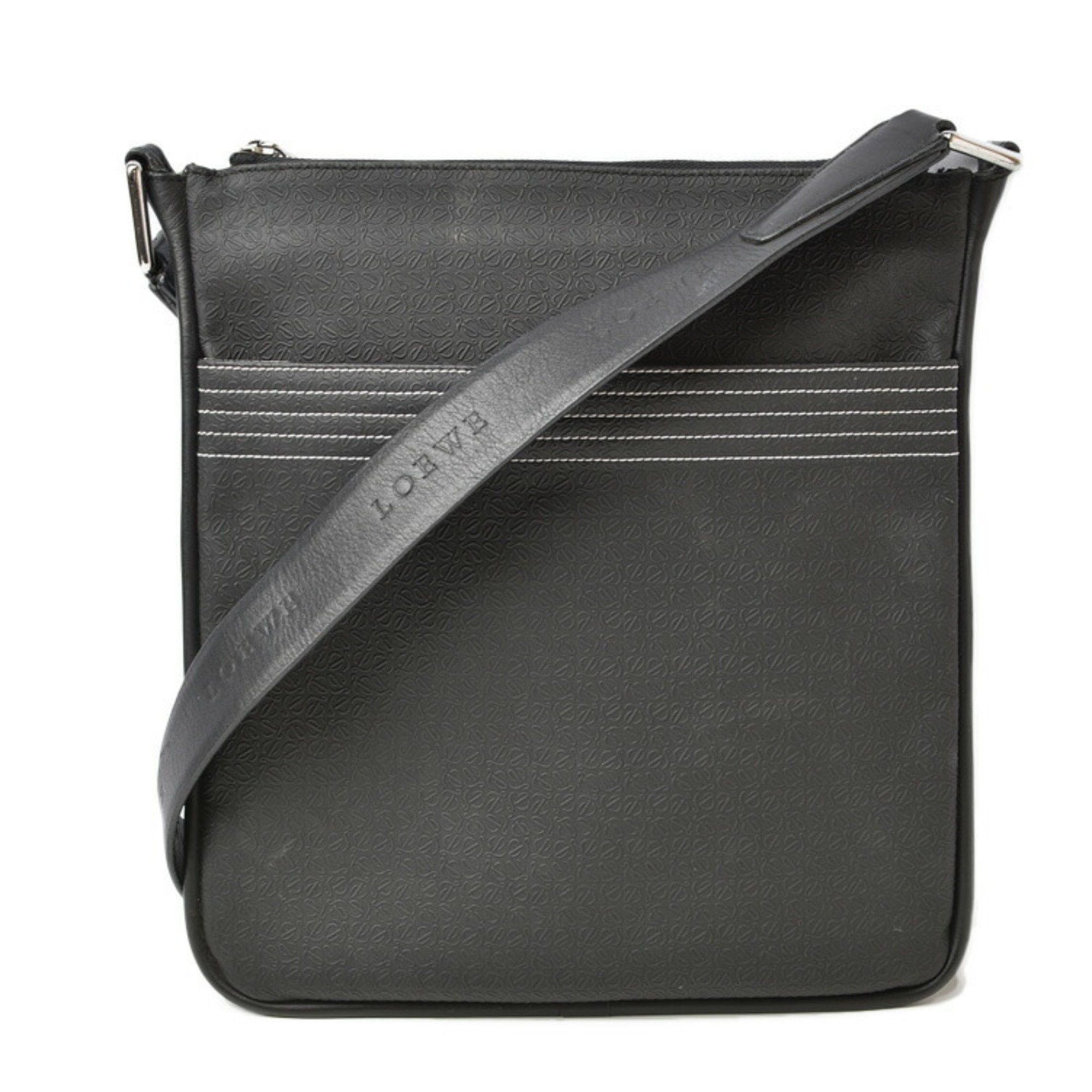 Loewe LOEWE Shoulder Bag Men's Coated Canvas Anagram Black Size ONE SIZE - 1 Thumbnail