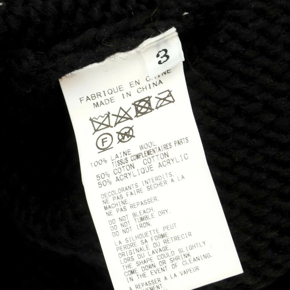 Yohji Yamamoto POUR HOMME HE-K36-180 Low gauge wool crew neck knit Size US L / EU 52-54 / 3 - 4 Thumbnail