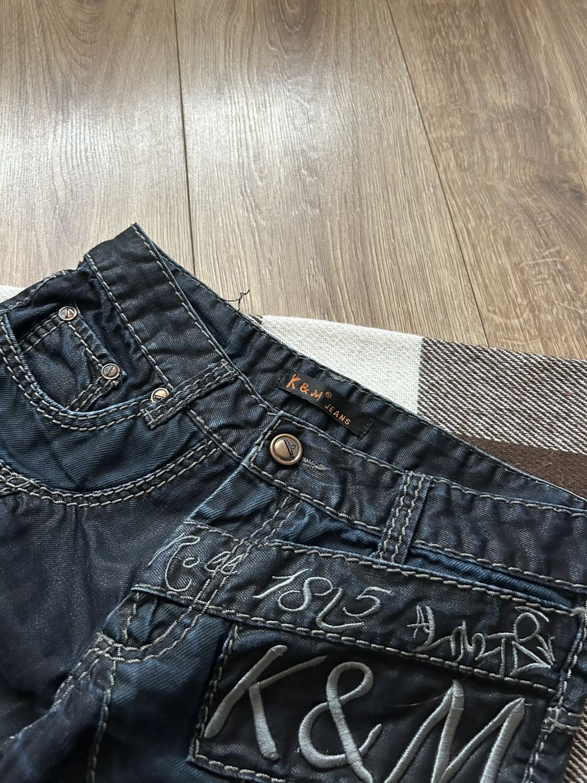 Japanese Brand × Vintage Vintage Kosmo Lupo big logo y2k jeans denim Size US 29 - 5 Thumbnail