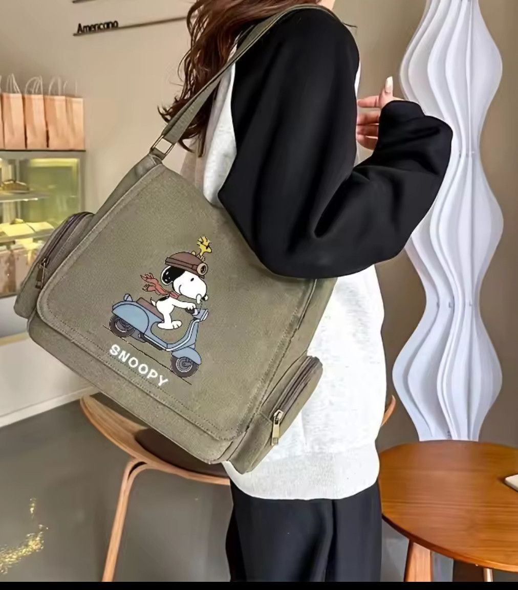 Other Work School Peanut Snoopy Shoulder Bag Large Messenger Bag Size ONE SIZE - 2 Thumbnail