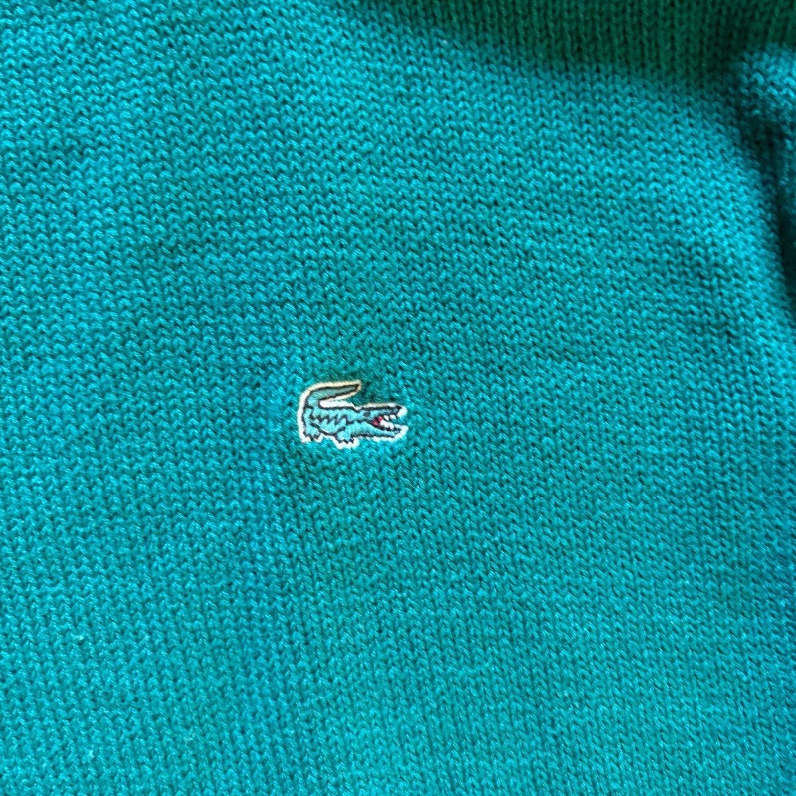 Lacoste vintage 80s Izod x Lacoste green knit sweater designer retro Size US S / EU 44-46 / 1 - 3 Thumbnail