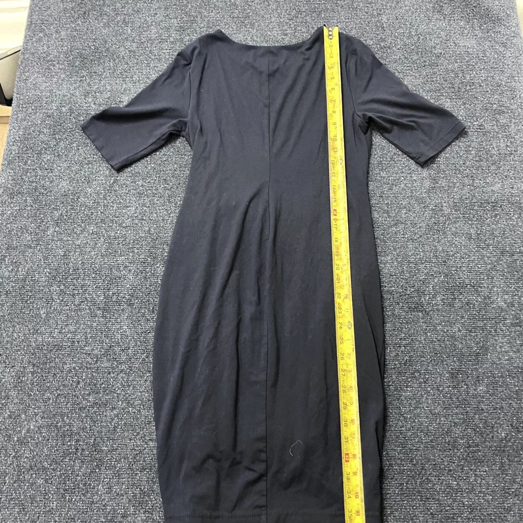 Vintage Philosophy Dresses Shirt? No. Dress Womens Small Black Twist Front Sheath Knit Size S / US 4 / IT 40 - 4 Thumbnail