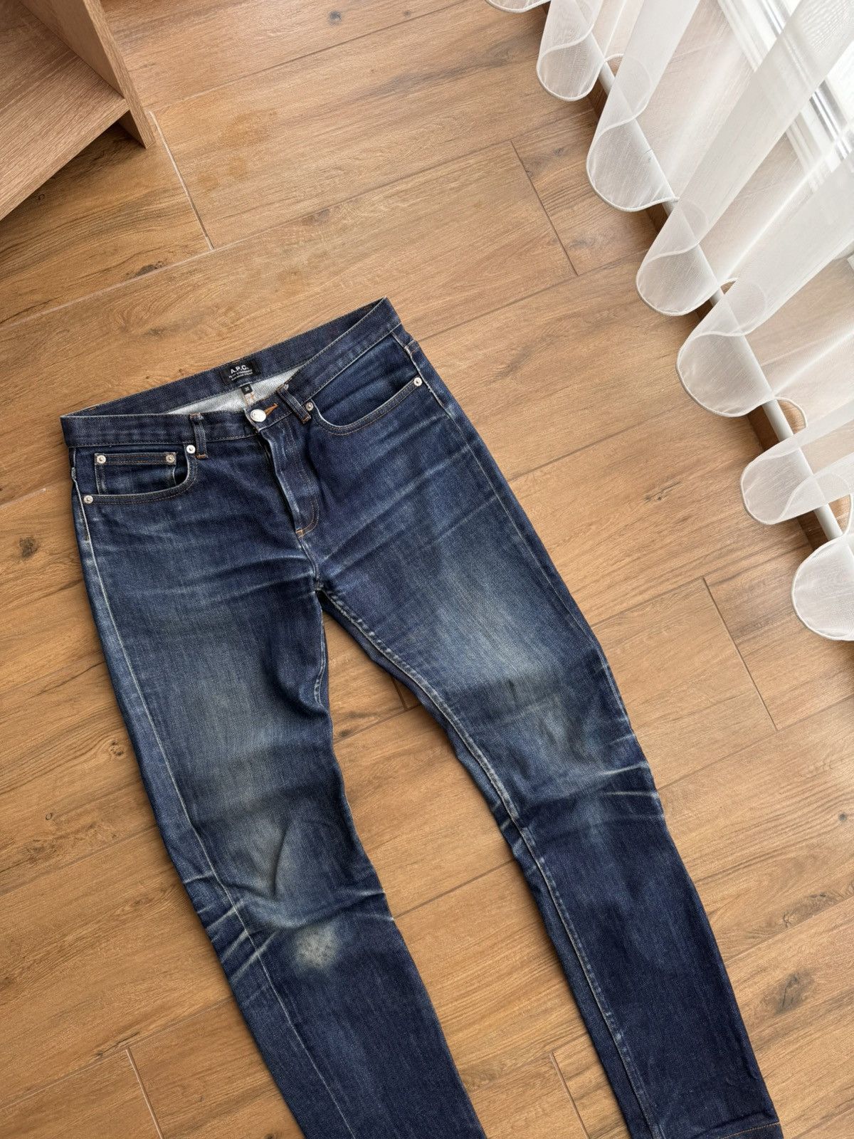 A.P.C. × Vintage Vintage A.P.C. Japanese Denim Selvedge Navy Jeans Size US 30 / EU 46 - 6 Thumbnail