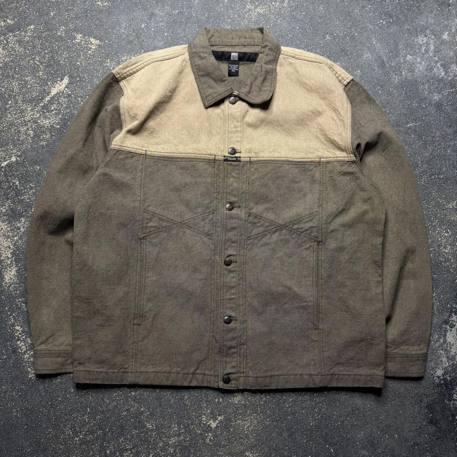 Marithe + Francois Girbaud Vintage Marithé François Girbaud Denim Jacket brown tan Size US XXL / EU 58 / 5 - 1 Thumbnail