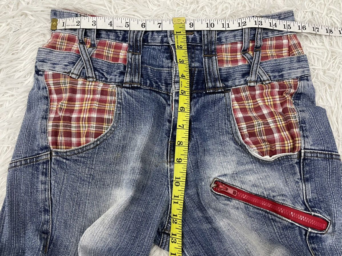 Japanese Brand B-S Complexity Gingham Dual Waist Jeans Pant Size US 31 - 13 Thumbnail