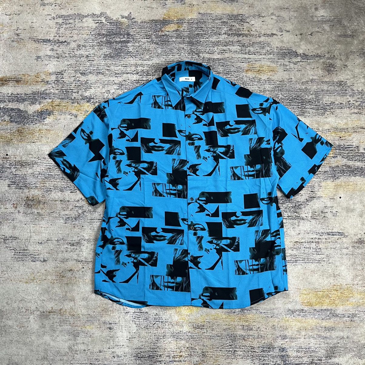 Japanese brand Wego all over print eyes oversized shirt