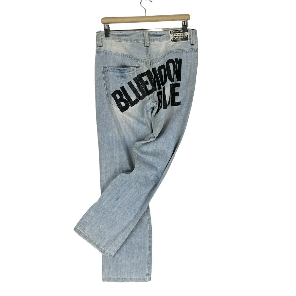Blue Blue Japan ☀️BLUE MOON BLUE DENIM JEANS SINGLE POCKET PANTS Size US 32 / EU 48 - 1 Thumbnail