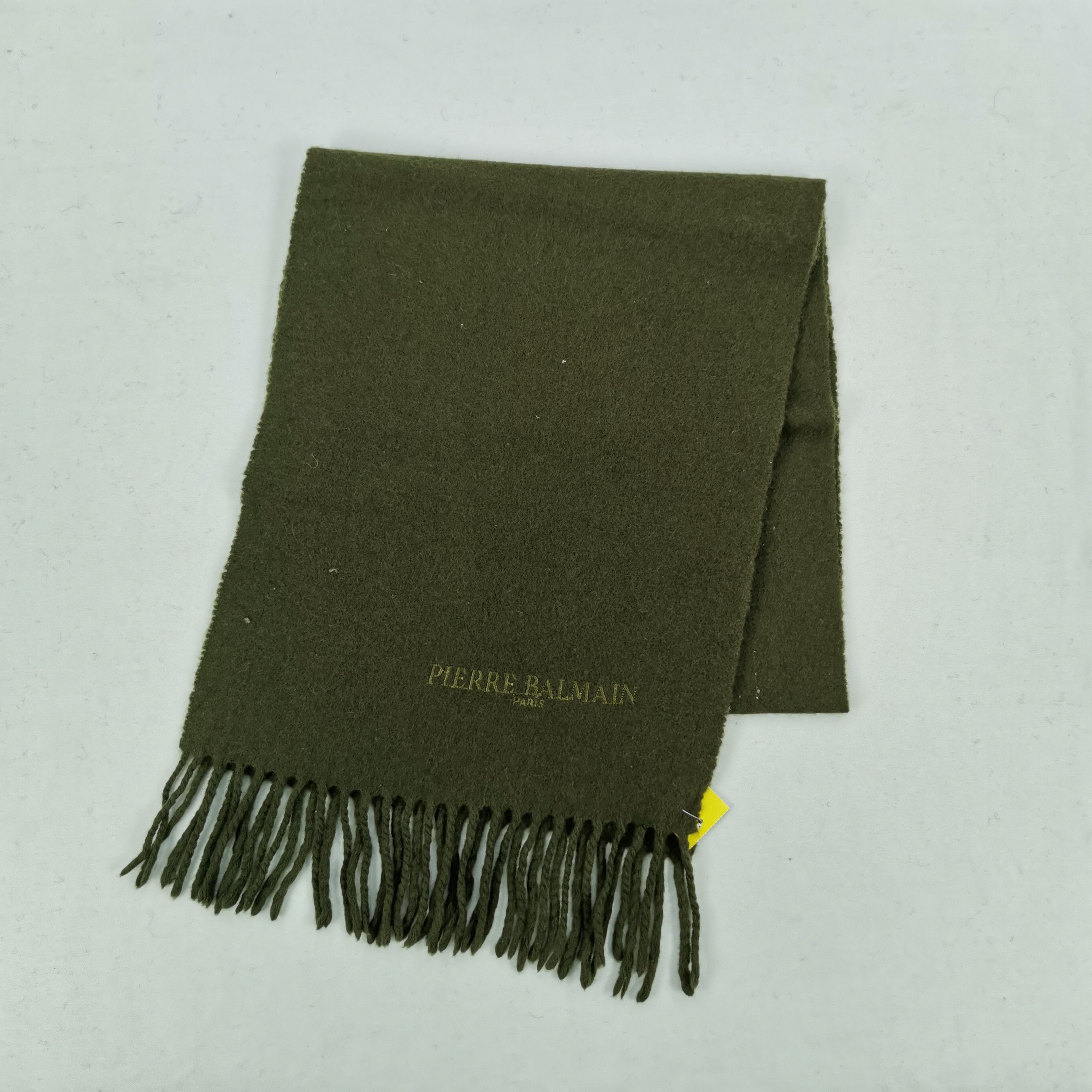 Vintage Pierre Balmain Wool Scarf Fringe Winter Scarves
