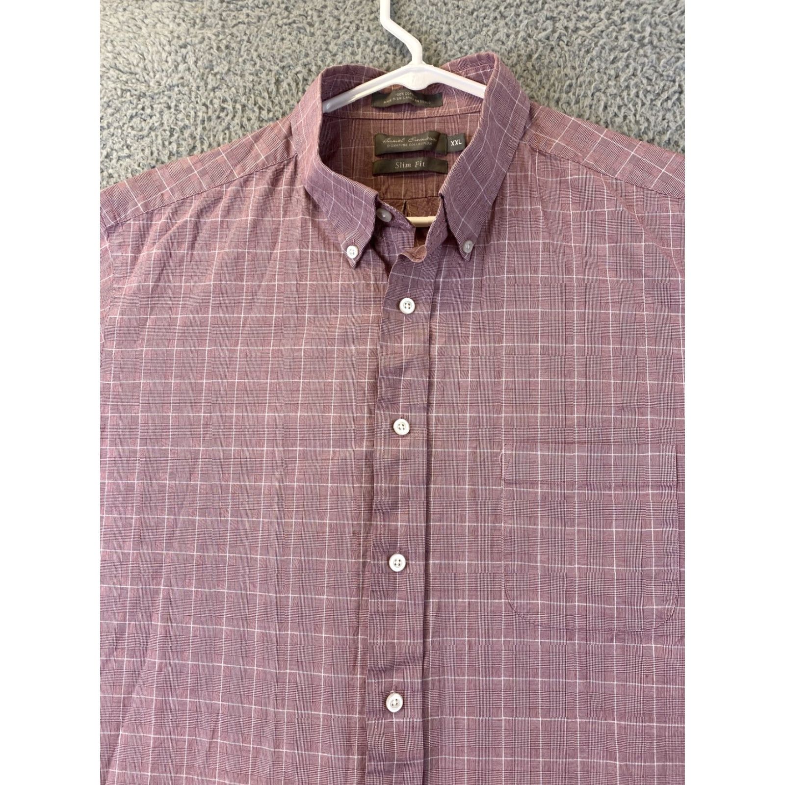 Cremieux Cremieux Classic Dress Shirt Size XXL Pink White Checks Button Mens / 80-33 Size 48R - 3 Thumbnail