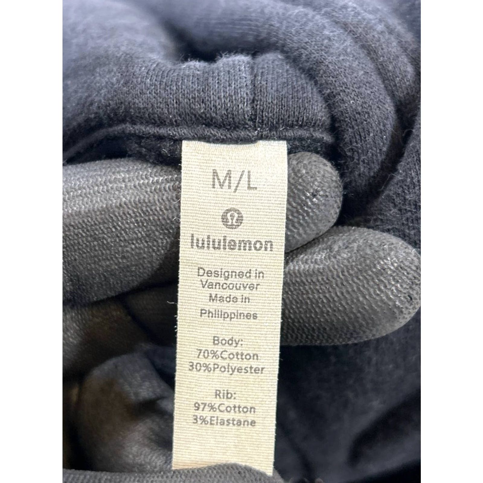 Lululemon Lululemon Scuba Hoodie Womens M Black Pullover Navy Logo Lightweight Fleece Activewear Winter/Run Womens Size M / US 6-8 / IT 42-44 - 3 Thumbnail