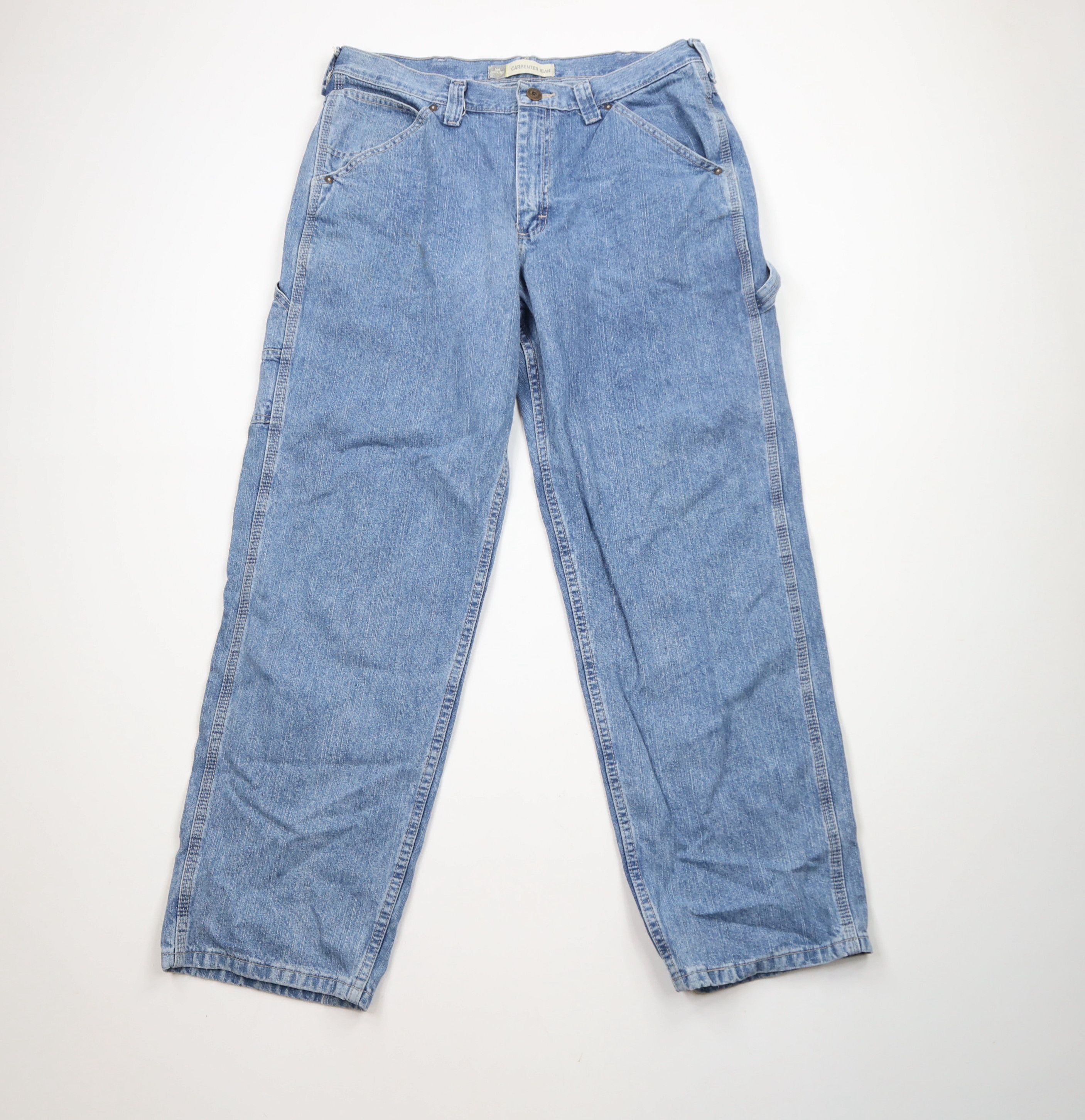 Lee × Vintage Vintage Y2K Lee Wide Leg Carpenter Denim Jeans Blue Size US 36 / EU 52 - 1 Thumbnail