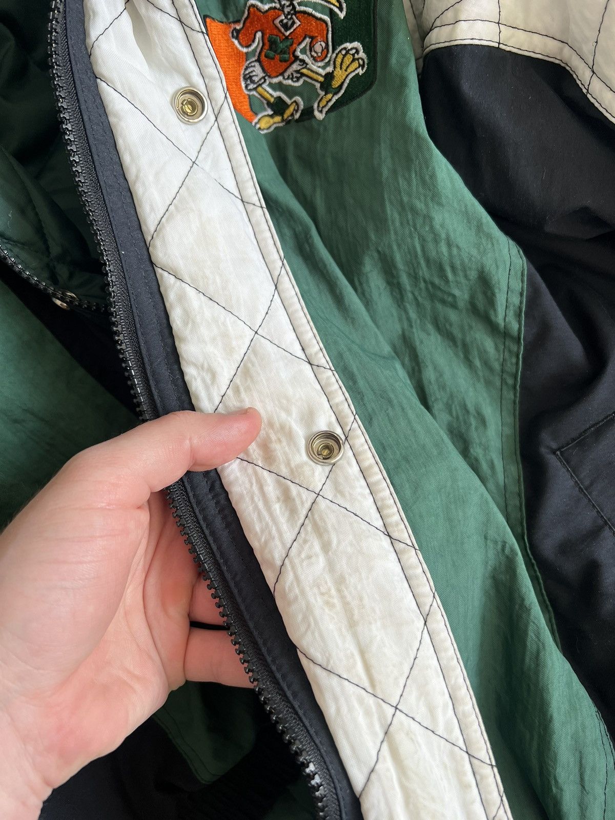 Starter × Vintage Starter Miami University Hurricanes Bomber Jacket Size US M / EU 48-50 / 2 - 8 Thumbnail