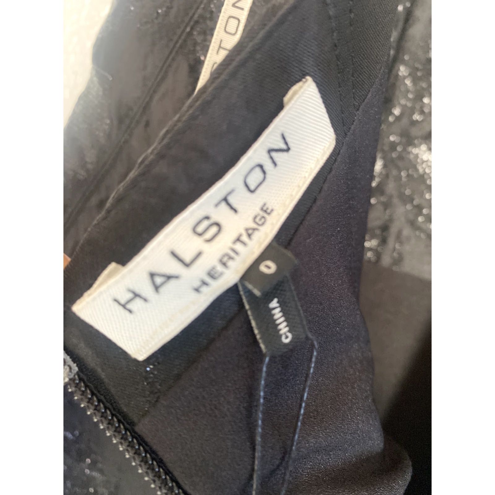 Halston HALSTON Dress Notch Neck Women’s 0 Black Knee Length Ball Gown Women Dress UPC Size XS / US 0-2 / IT 36-38 - 4 Thumbnail