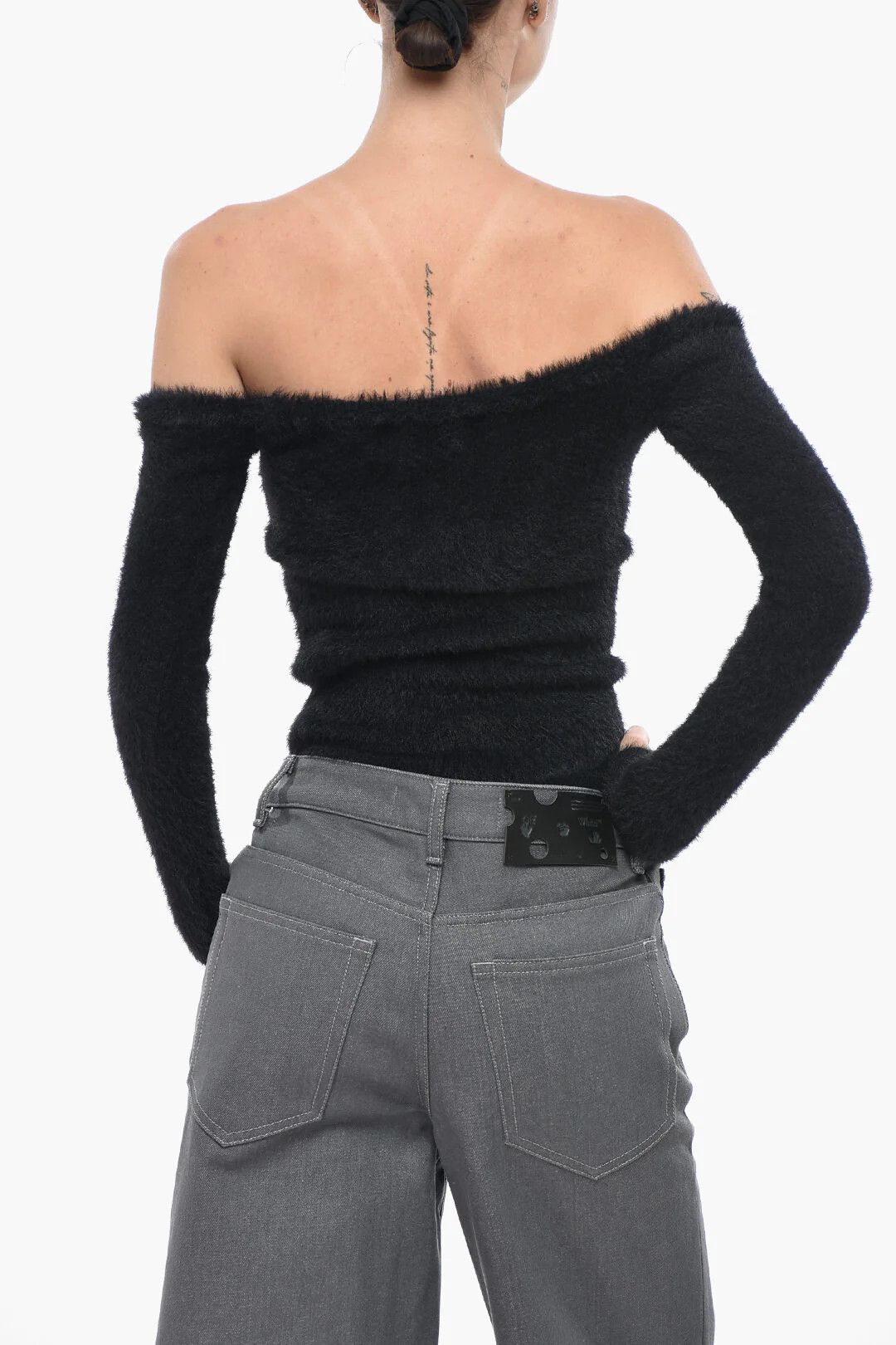 Off-White og1mm0426 Knit Sweater in Black Size S / US 4 / IT 40 - 2 Thumbnail