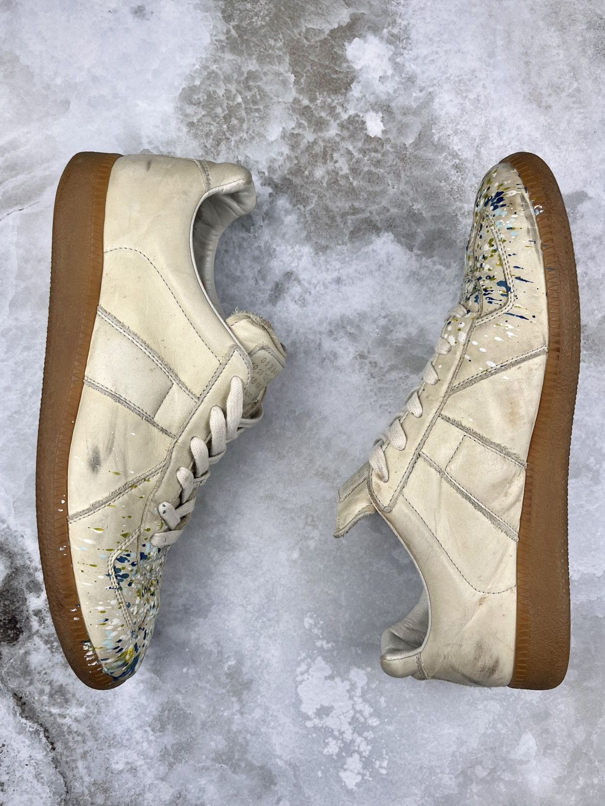 Maison Margiela AW16 Maison Margiela Paint Splatter Replica Gat Sneakers Size US 8 / EU 41 - 3 Thumbnail