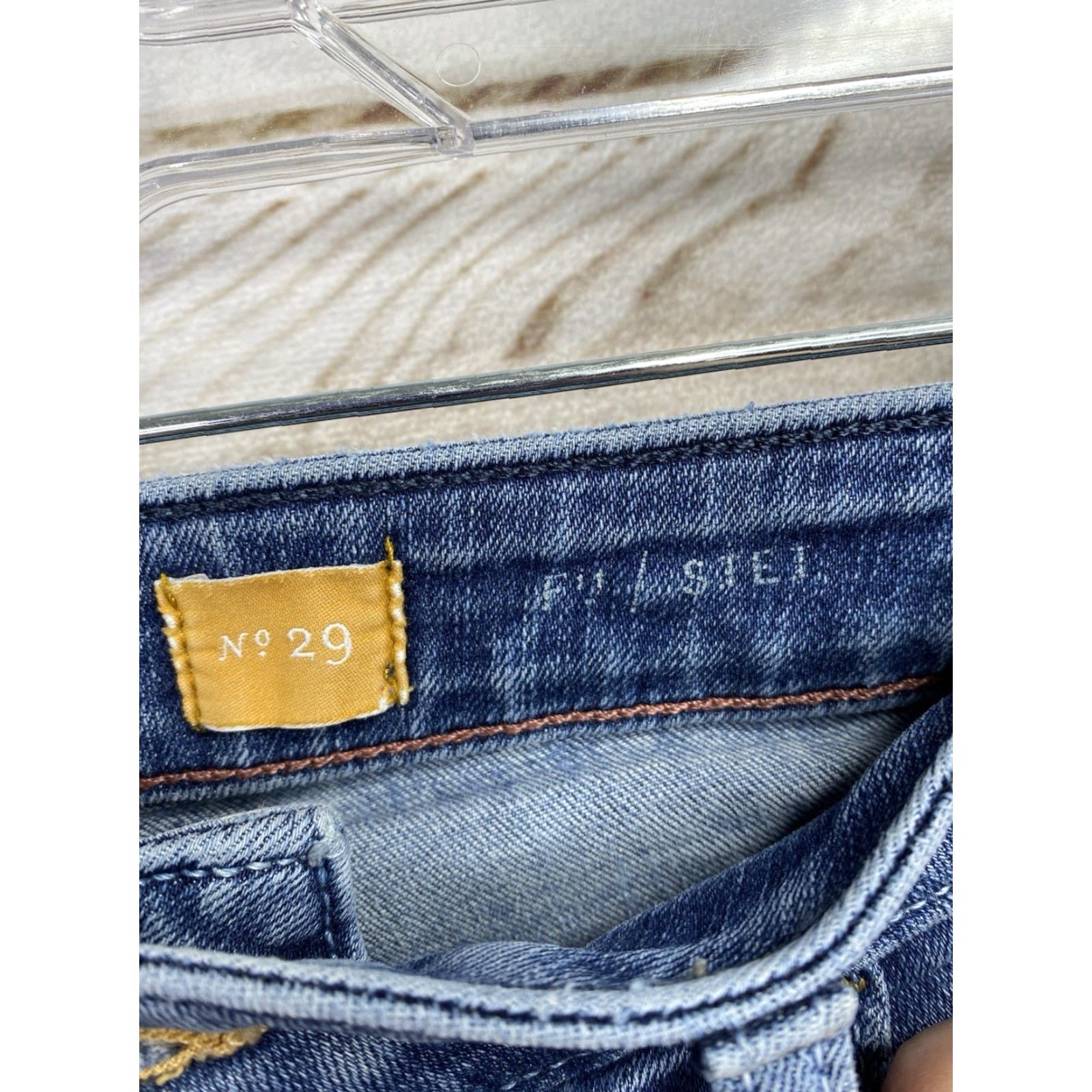 Anthropologie Anthropologie Pilcro No. 29 Jeans Women’s 29 Straight Leg Stretch Mid Rise Denim Blue 5-Pocket Design Slim Regular Womens Jeans Size 29" - 6 Thumbnail