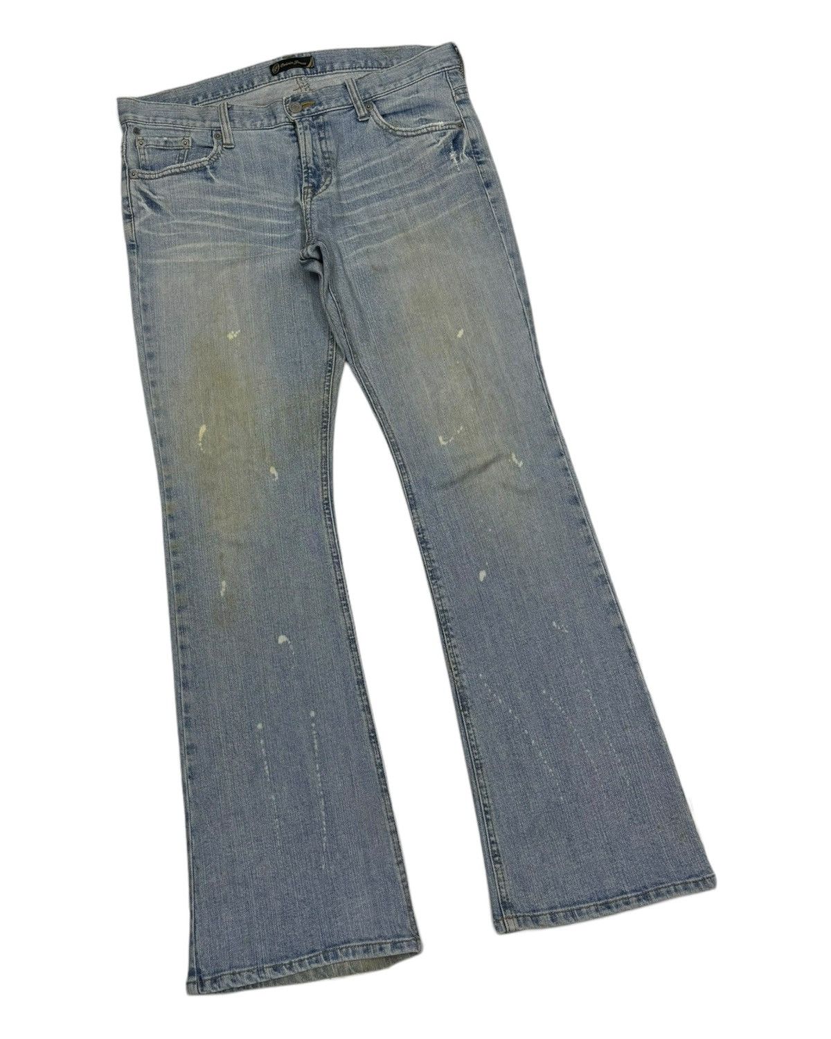 If Six Was Nine 🔥ORIRIN JAPAN BLUE WASH BOOTCUT FLARE JEANS Size US 34 / EU 50 - 3 Thumbnail