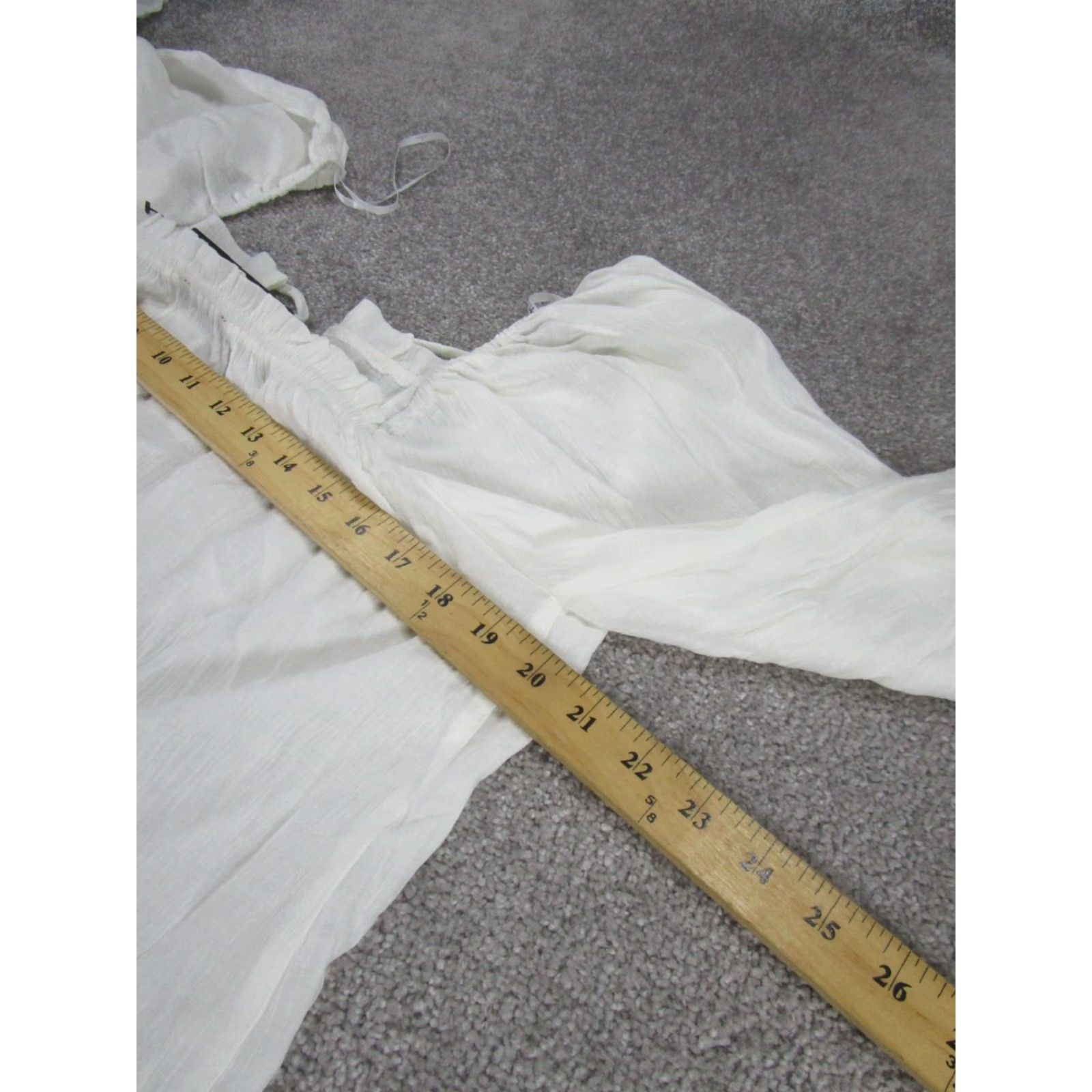 Lulus Lulus Shirt Womens M White Square Neck Puff Sleeve Blouse NEW Size M / US 6-8 / IT 42-44 - 5 Thumbnail