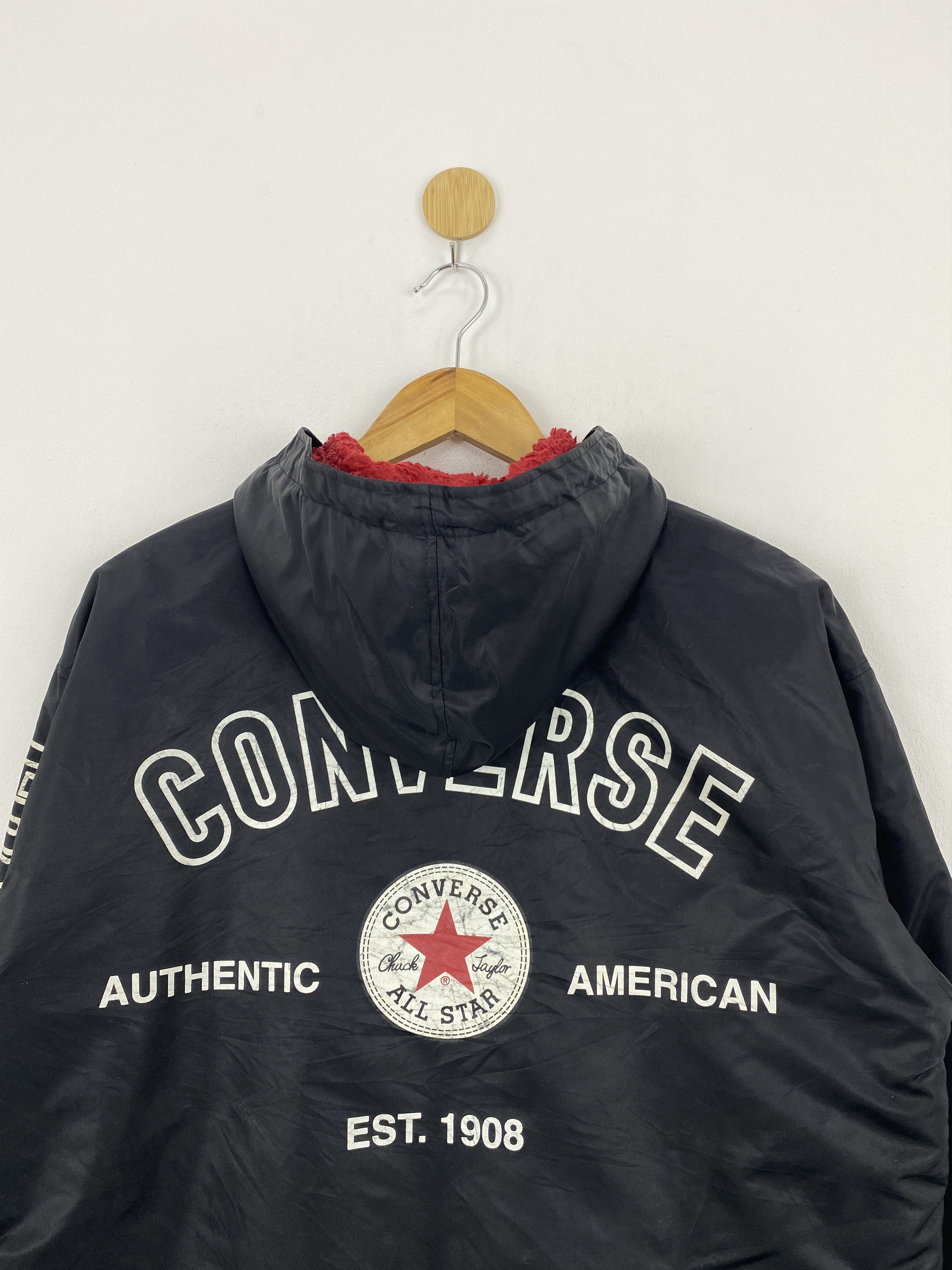 Converse Vintage Converse Big Logo Button Up Long Jacket J1870 Size US S / EU 44-46 / 1 - 2 Thumbnail