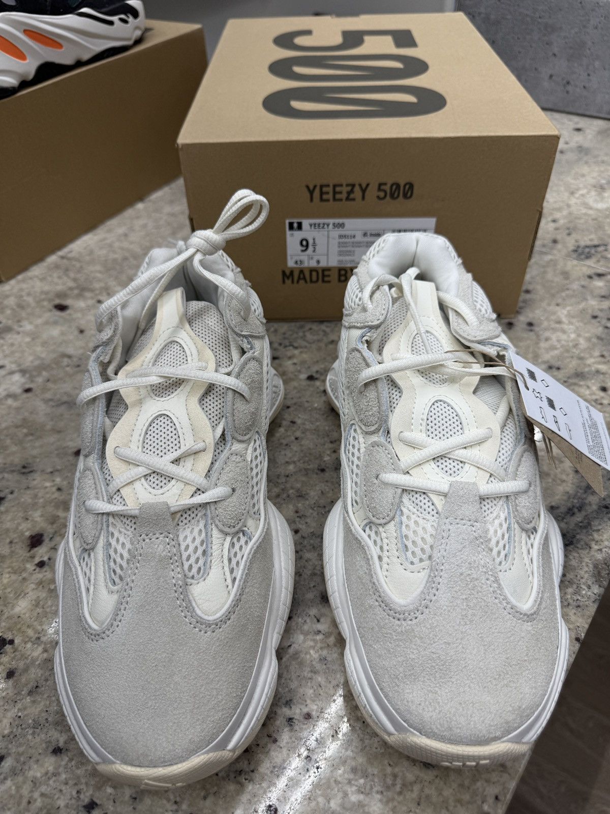 Yeezy Adidas Yeezy 500 Bone Whites (2023) Size US 9.5 / EU 42-43 - 3 Thumbnail