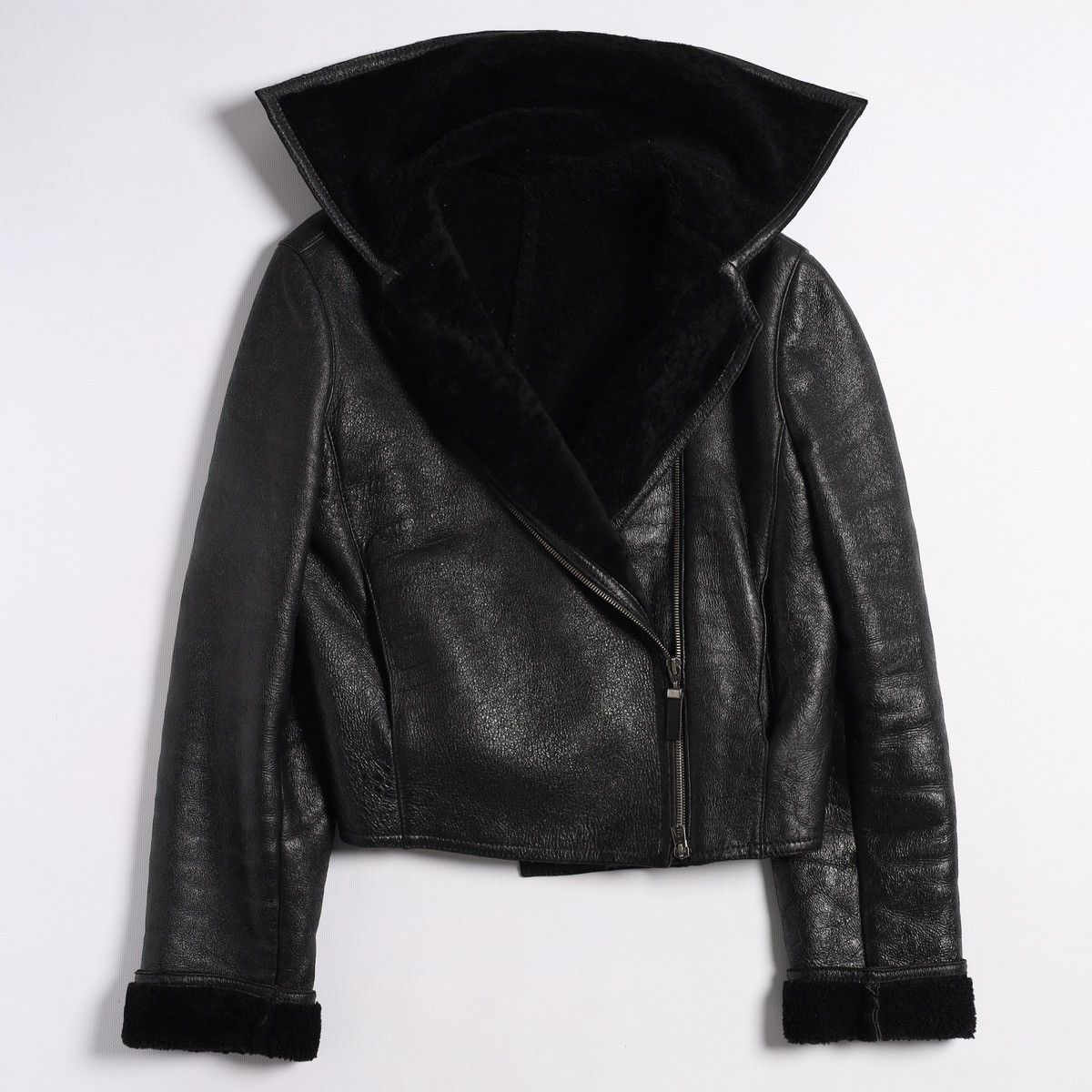 Gianfranco Ferre Gianfranco Ferre GFF Leather Pelle Shearling Crop Jacket Vin Size M / US 6-8 / IT 42-44 - 13 Thumbnail