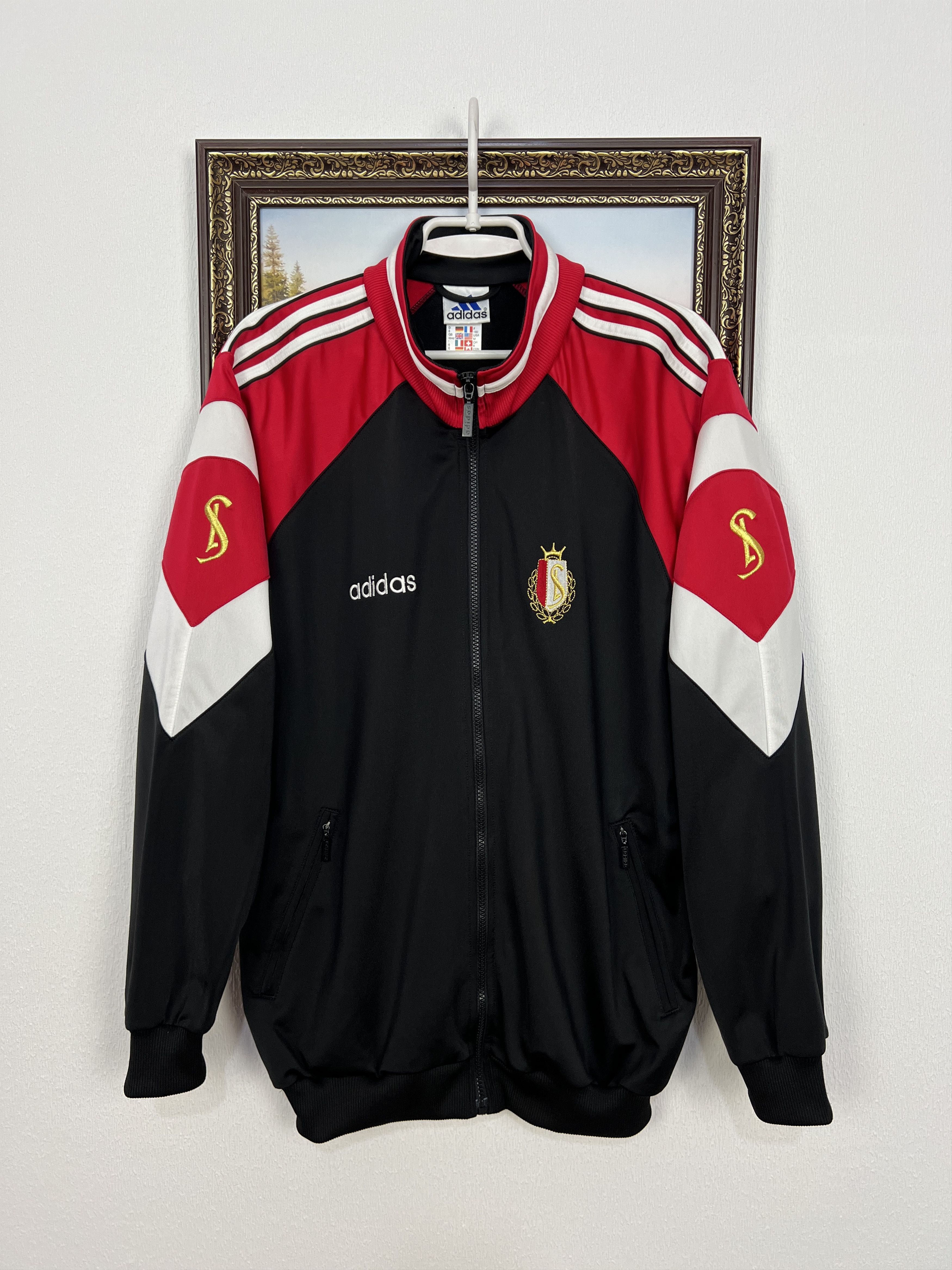 Vintage 90's Adidas Standard Liege Football Jacket Soccer
