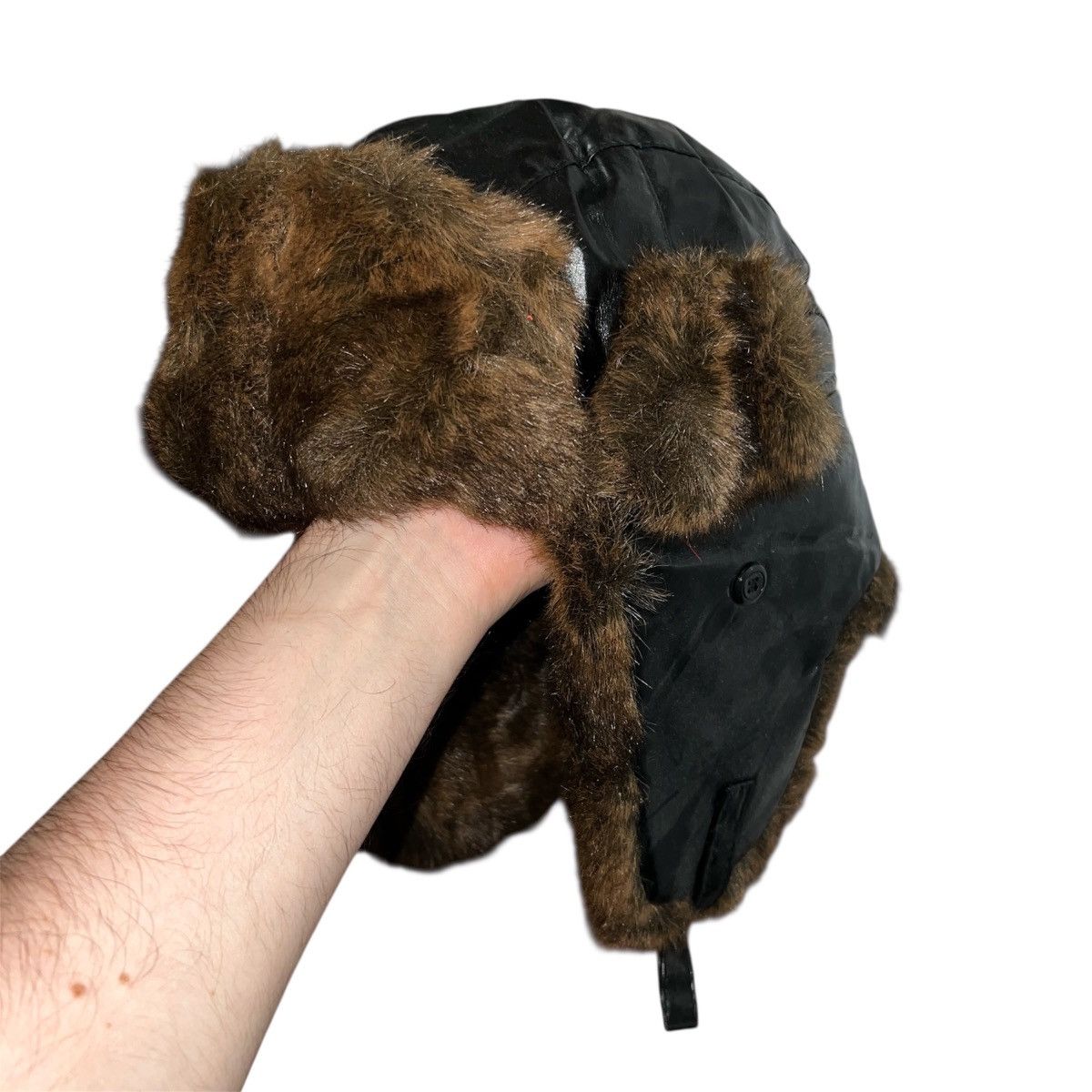 Japanese Brand 🤯 SWAG ERA FUR HAT USHANKA MOHAIR y2k black opium drill Size ONE SIZE - 3 Thumbnail