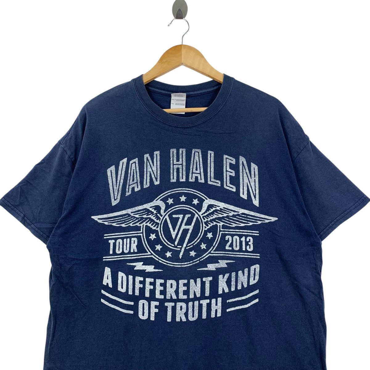Vintage VAN HALEN Tour 2013 America Rock band Big Logo T-Shirt Size US XL / EU 56 / 4 - 2 Thumbnail