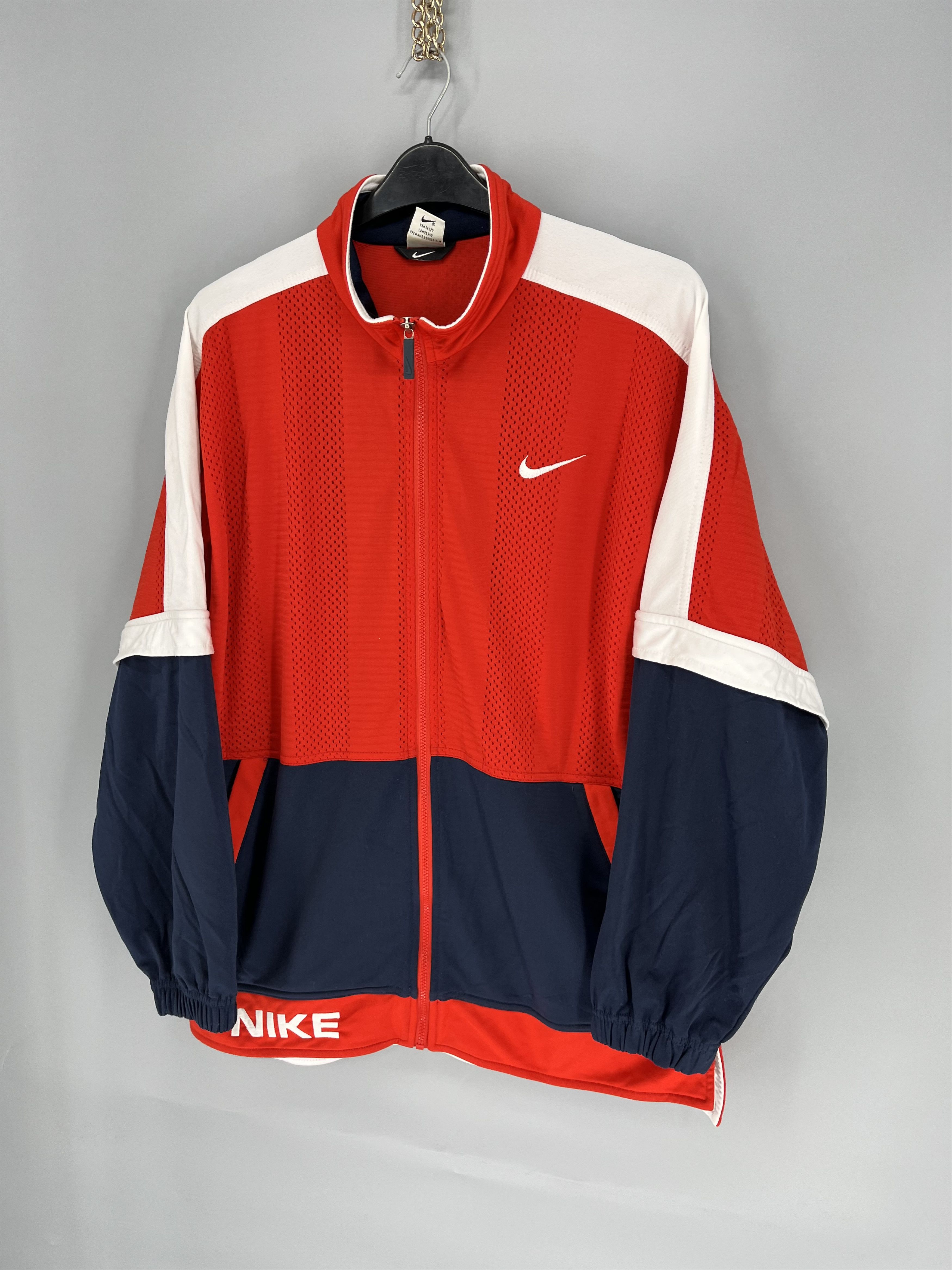 Nike Vintage 90s Jacket Big Logo Rare big Swoosh Size US L / EU 52-54 / 3 - 3 Thumbnail