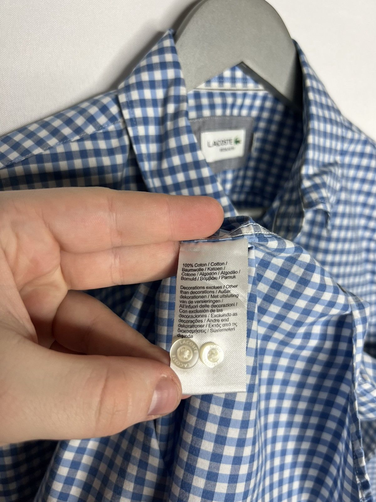 Lacoste Lacoste Luxury Plaid Long Sleeve Shirt Polo Tee Size US S / EU 44-46 / 1 - 9 Thumbnail