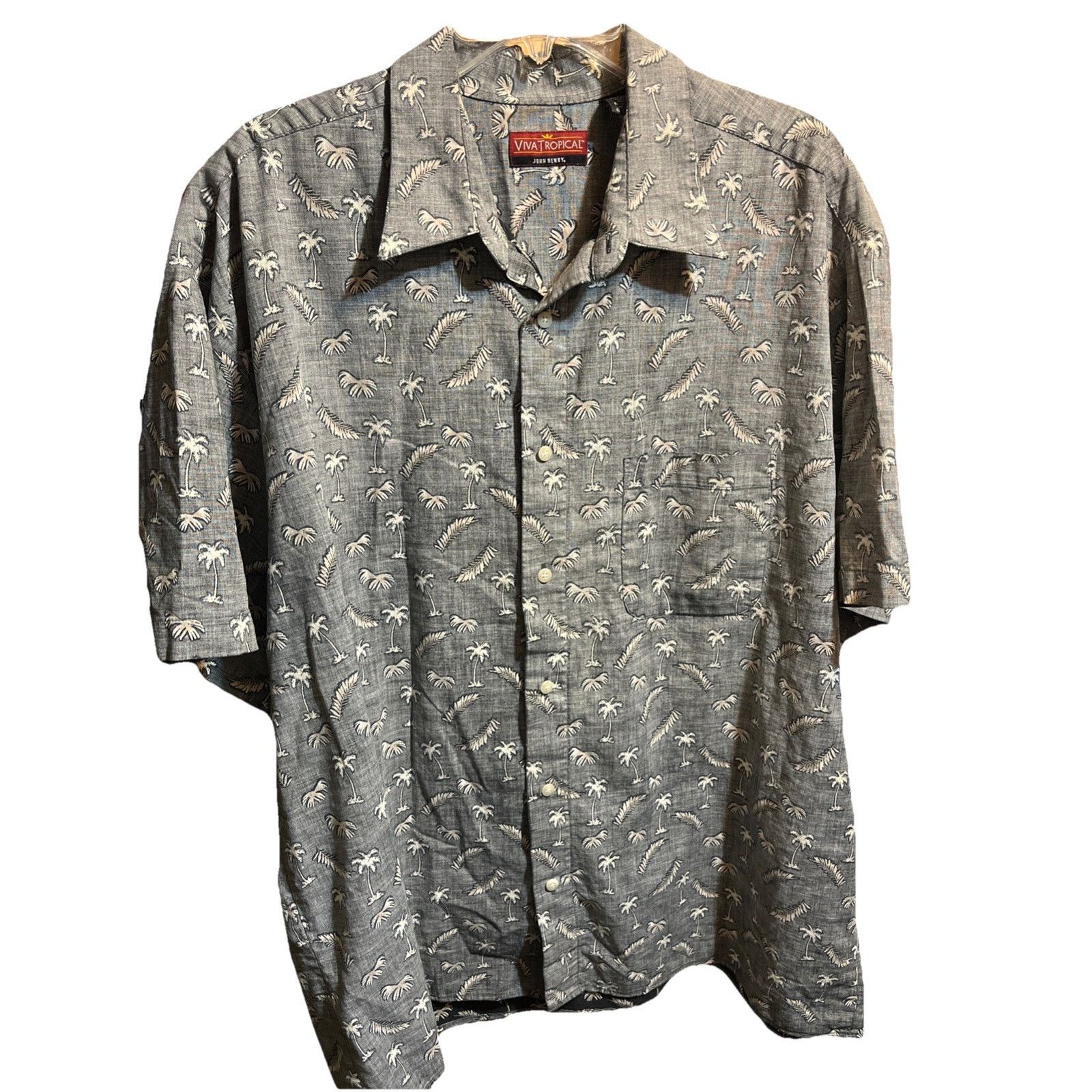 John Henry JOHN HENRY VIVA TROPICAL Men's Hawaiian Shirt Button SS XXL Size US XXL / EU 58 / 5 - 1 Thumbnail