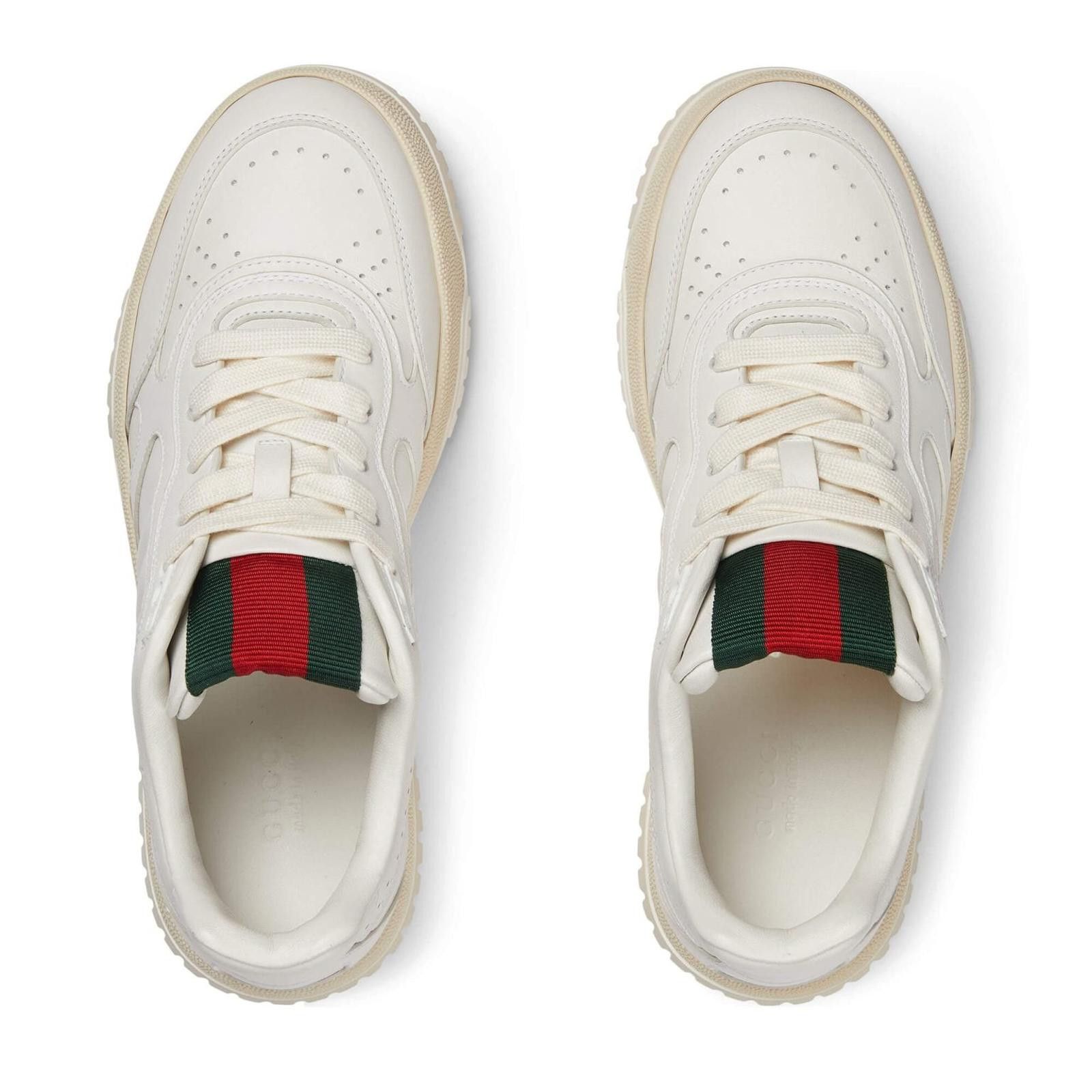 Gucci Gucci Re-Web Leather Sneakers Size US 5 / IT 35 - 4 Thumbnail