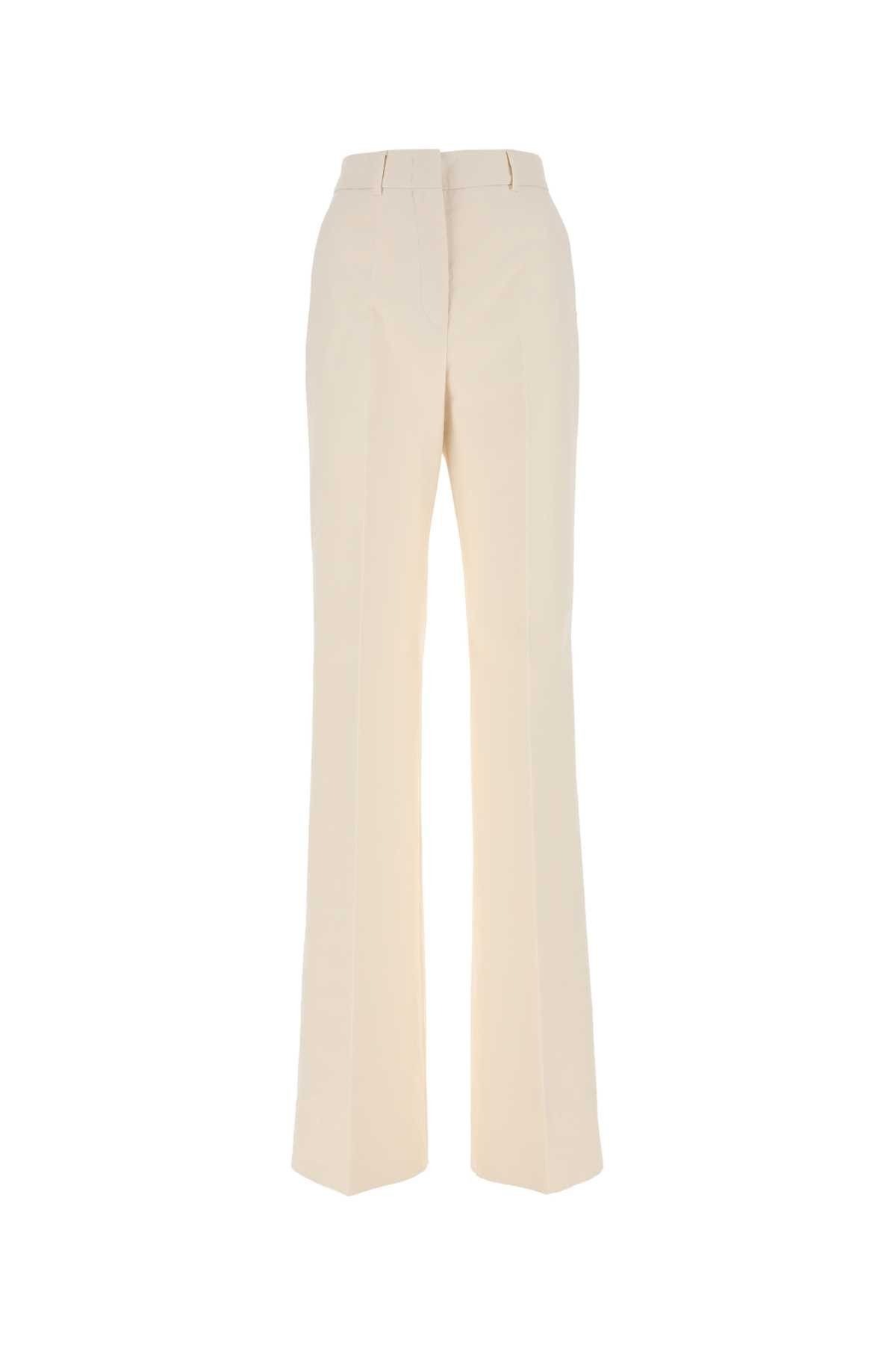 image of Sportmax Ivory Cotton Canale Pant in White, Women's (Size 26)