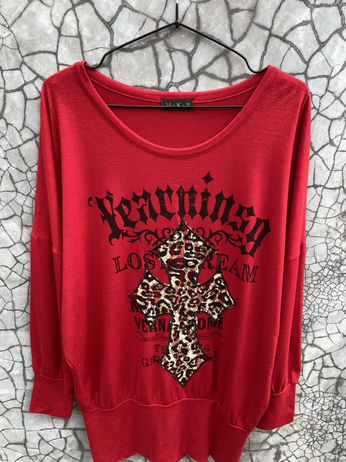 If Six Was Nine × Japanese Brand × Le Grande Bleu (L.G.B.) M.K.R Poem CH Cross Gothic Punk Rock Leopard Longsleeve Size M / US 6-8 / IT 42-44 - 3 Thumbnail