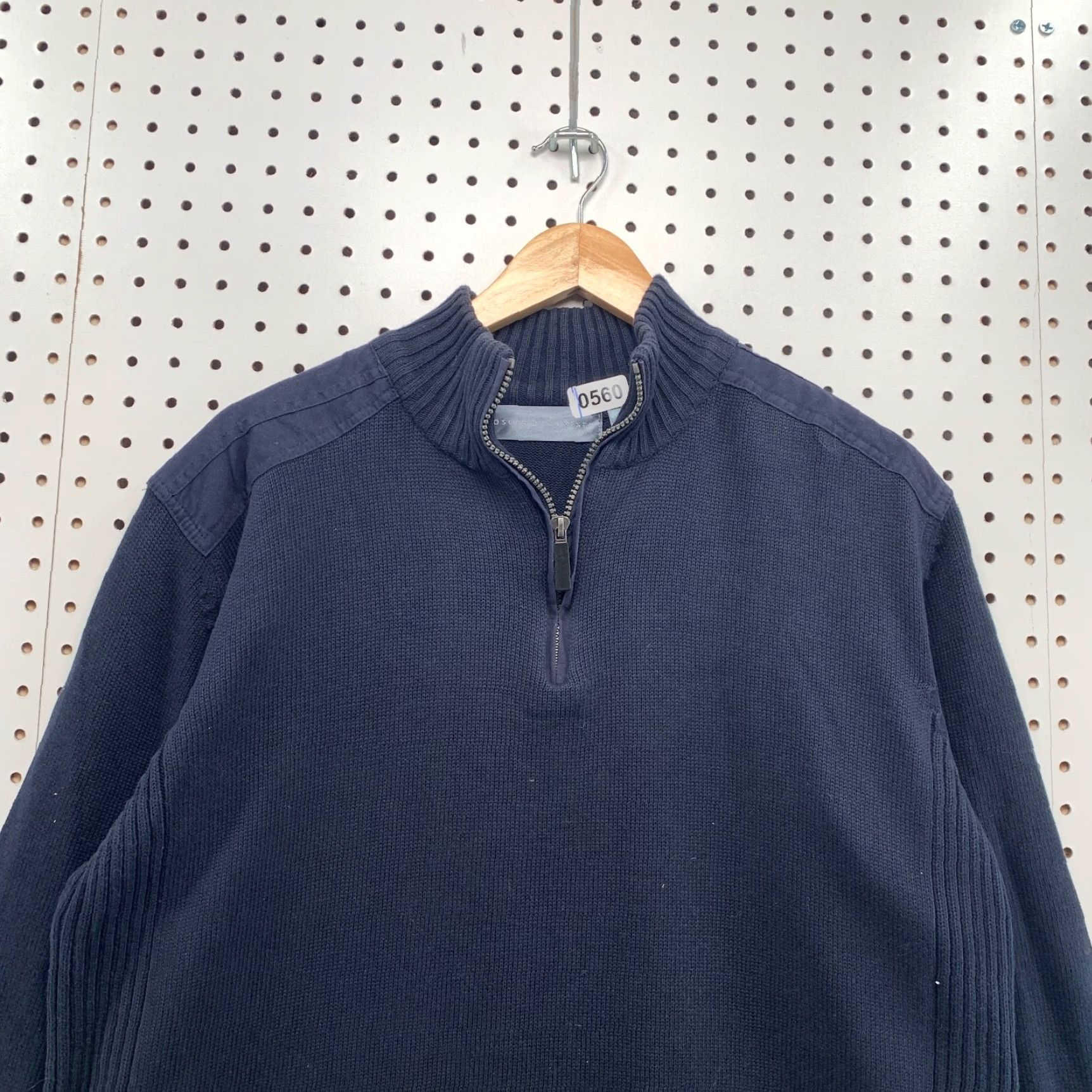 Oscar De La Renta VINTAGE Oscar de la Renta Mock Neck Knit Sweater Adult XL Solid Navy Blue Casual Mens Size US XL / EU 56 / 4 - 6 Thumbnail