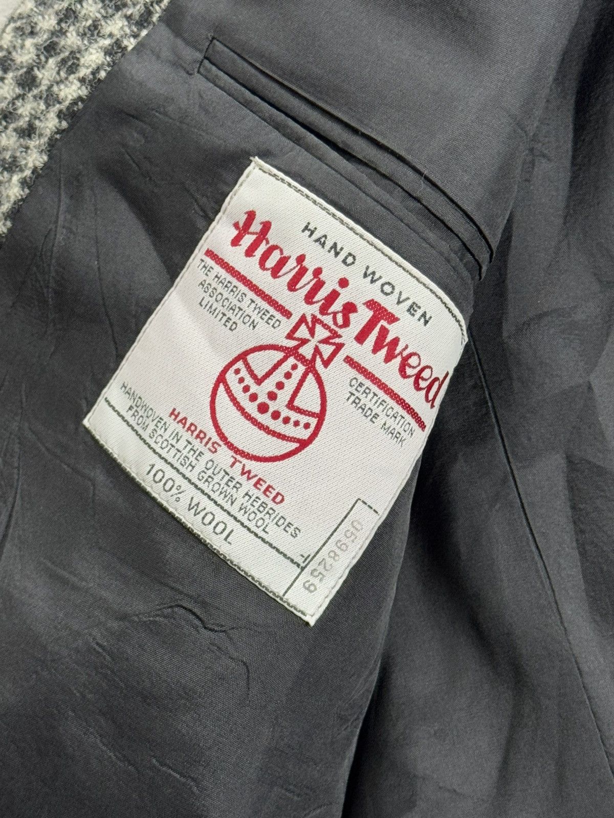 Harris Tweed × Vintage Harris Tweed M button up blazer jacket checkered wool Size 42S - 10 Thumbnail