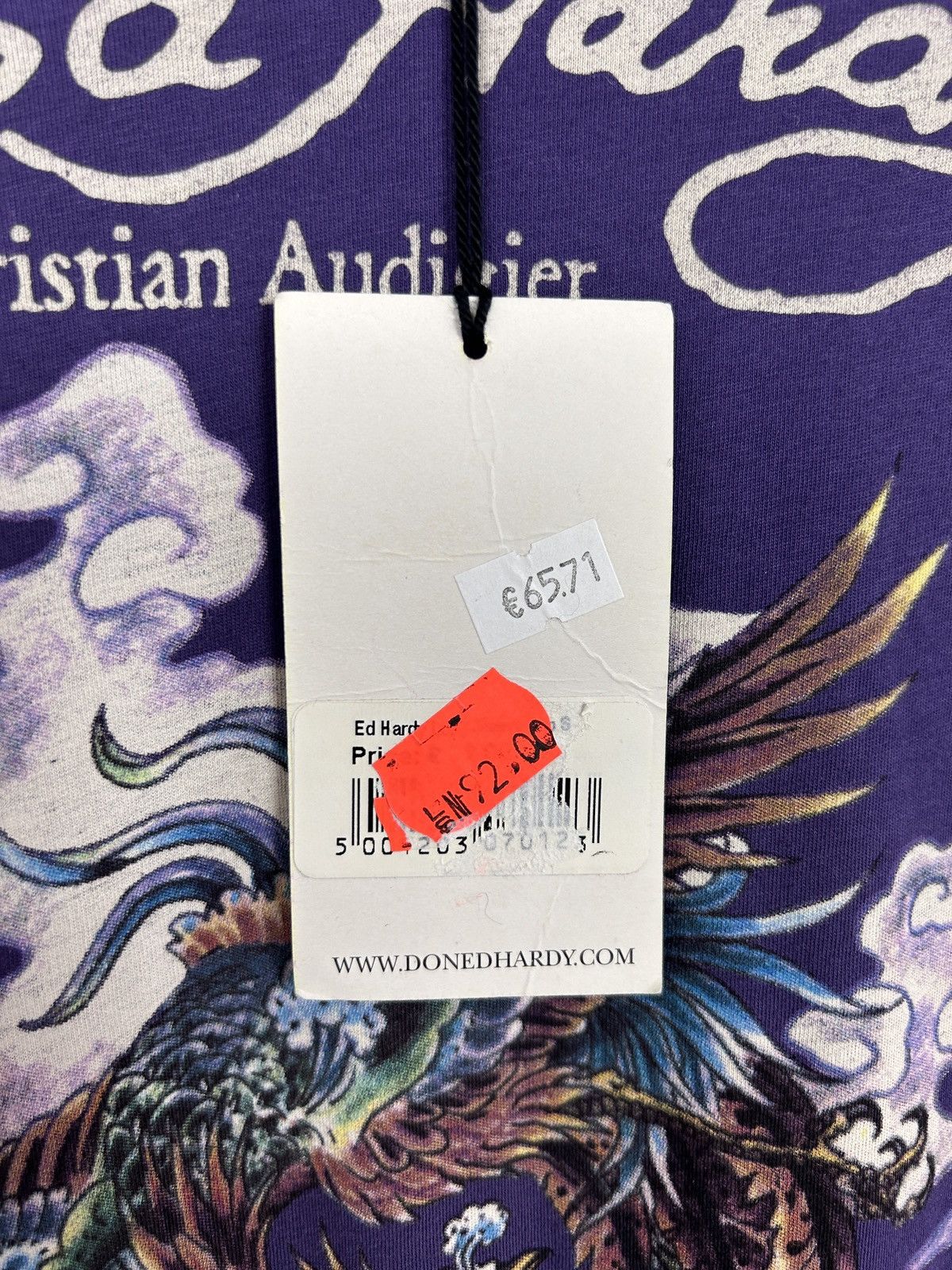 Christian Audigier BNWT Vintage Ed Hardy By Audigier Peacock Long Sleeve Top S Size S / US 4 / IT 40 - 4 Thumbnail