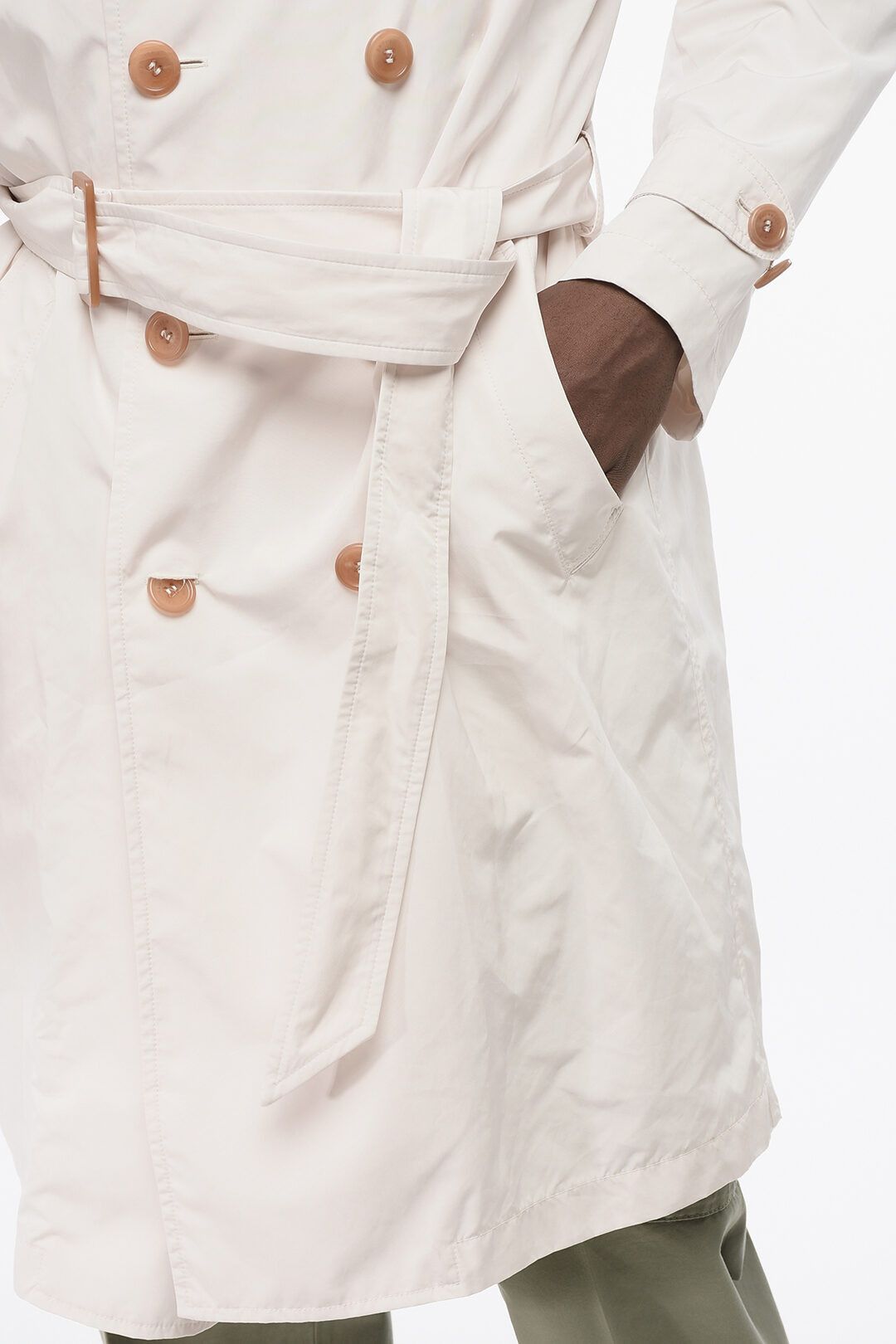 Brunello Cucinelli og1mm0725 Double-breasted Trench Coat in White Size US M / EU 48-50 / 2 - 3 Thumbnail