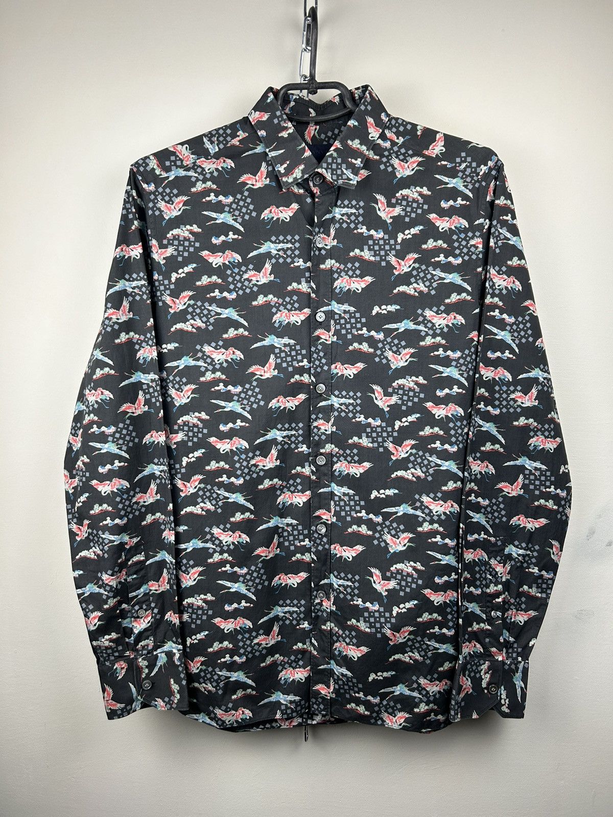 Lanvin Lanvin Evolutive Cranes Print Shirt Size US M / EU 48-50 / 2 - 1 Thumbnail