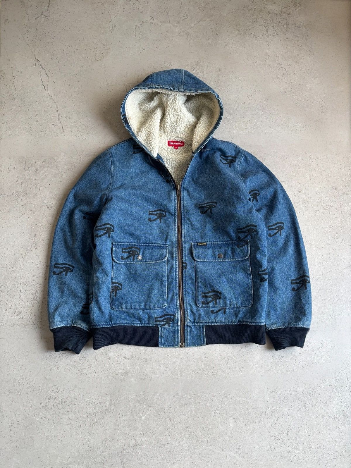 Supreme SUPREME FW13 EYE OF HORUS DENIM JACKET Size US M / EU 48-50 / 2 - 1 Thumbnail