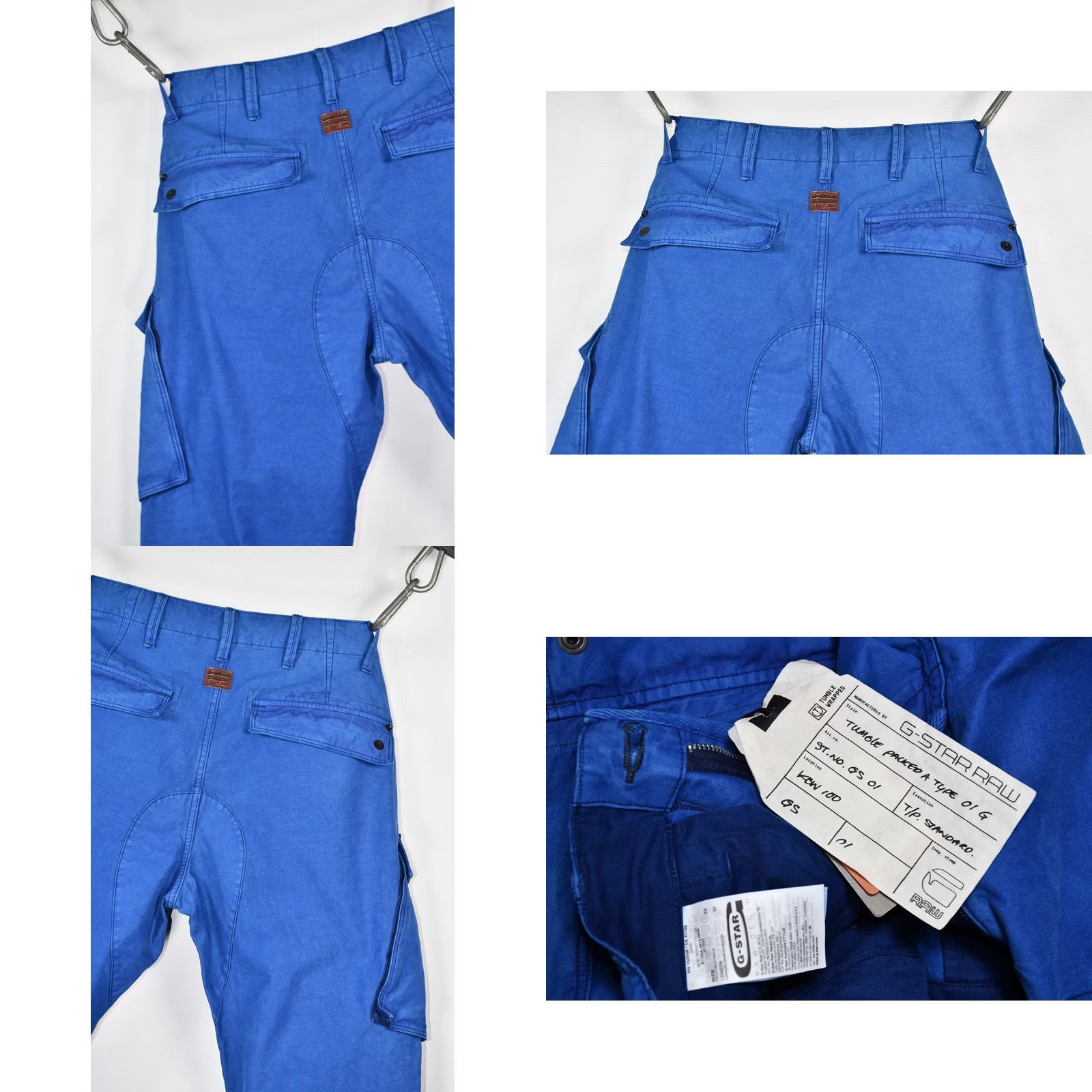 G-Star G-Star Cargo RCO Rovic Loose Deep Blue Men's W33 L32 Jeans Inseam 32 Cargo Style Pockets Regular Size 33 Blue Colored Size US 33 - 8 Thumbnail