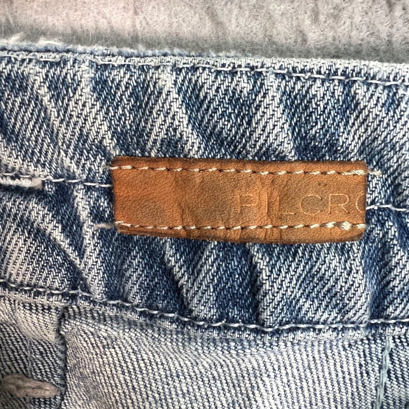 Vintage Pilcro Womens Size 27 High-Waist Tapered Leg Denim Carpenter Jeans Light Blue/Light Wash Size 27" / US 4 / IT 40 - 3 Thumbnail