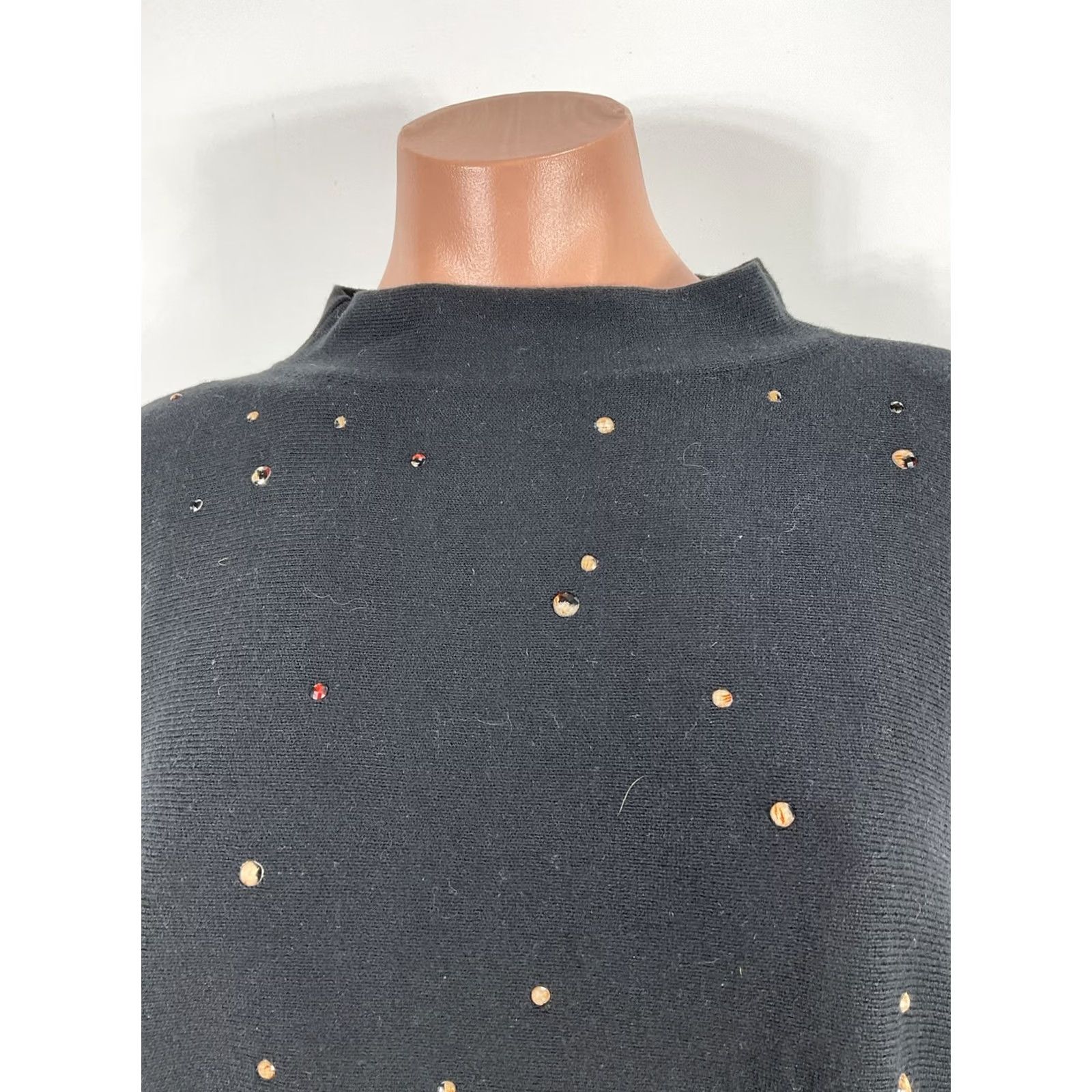 NIC+ZOE NIC+ZOE Women’s Shift Dress Dolman Sleeve Knit NWT sz M Black Onyx 90s Party/Cocktail Cocktail Party Dress Size M / US 6-8 / IT 42-44 - 6 Thumbnail