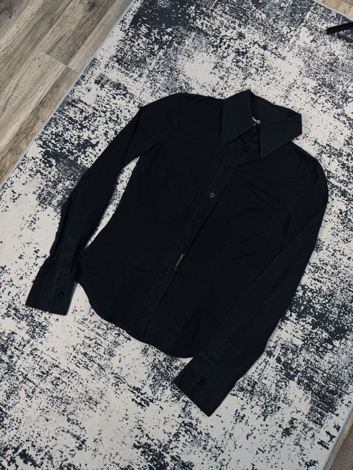 Dolce & Gabbana × Vintage Dolce & Gabbana Shirt black womens M vintage Size US M / EU 48-50 / 2 - 2 Thumbnail