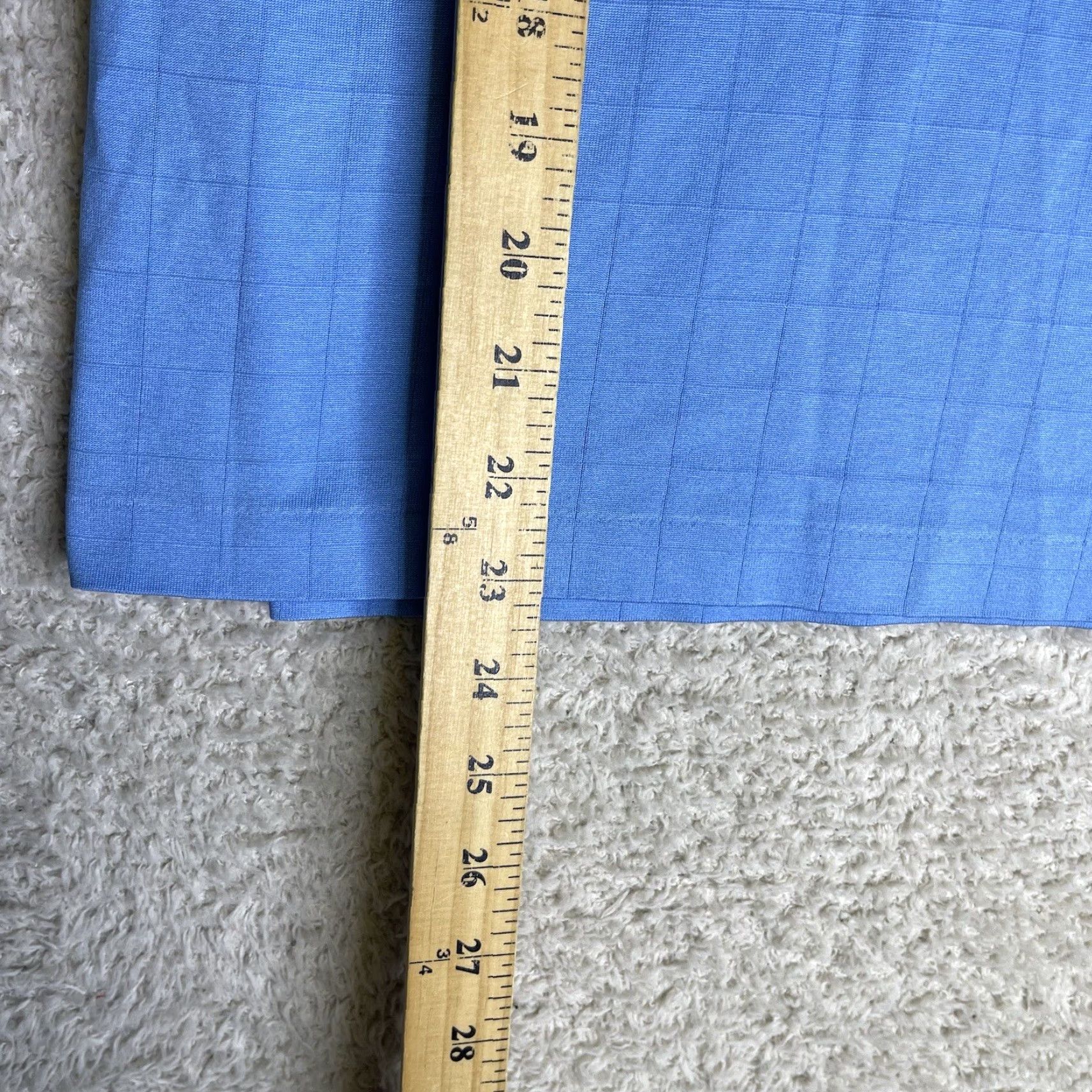 Vintage VINTAGE Difini Polo Mens 36 Small Light Blue Knit Polo 60s Mod Cotton Polyester Blend Check Short Sleeve Collared Shirts Mens (60s, 50s, Rockabilly) Size US S / EU 44-46 / 1 - 6 Thumbnail