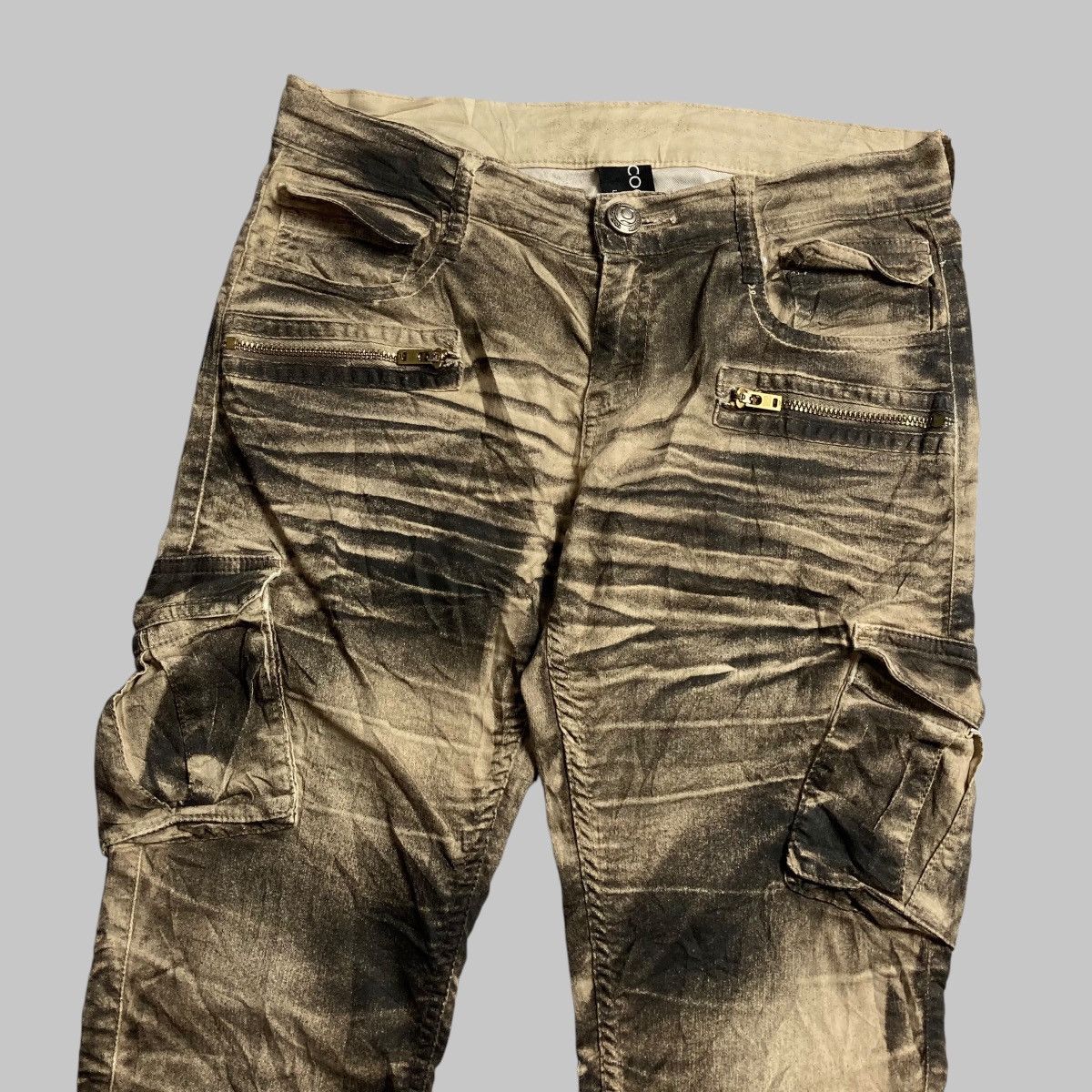 GOSTAR DE FUGA × Japanese Brand × Le Grande Bleu (L.G.B.) 🇯🇵 COOLATIQUES Cargo Pants Slimfit Tie Dye Design RARE💥 Size US 29 - 3 Thumbnail