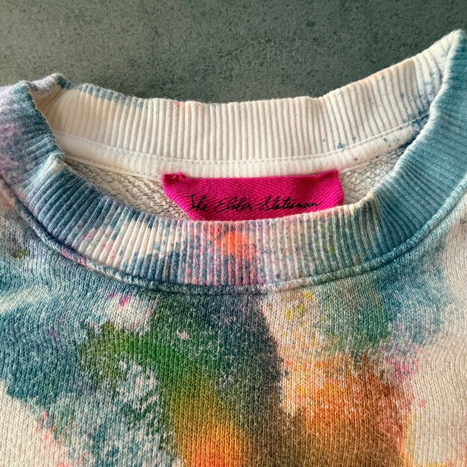 The Elder Statesman: Men's Spin Dyed Cotton/Cashmere Pull Xs, Men's — image 3 of 5